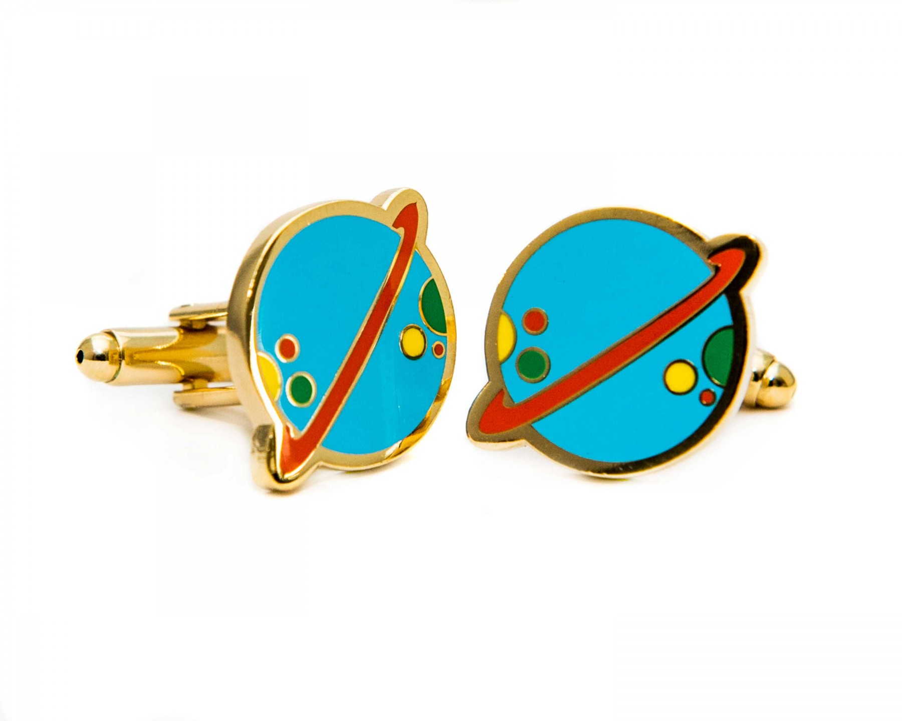 Saturn cufflinks