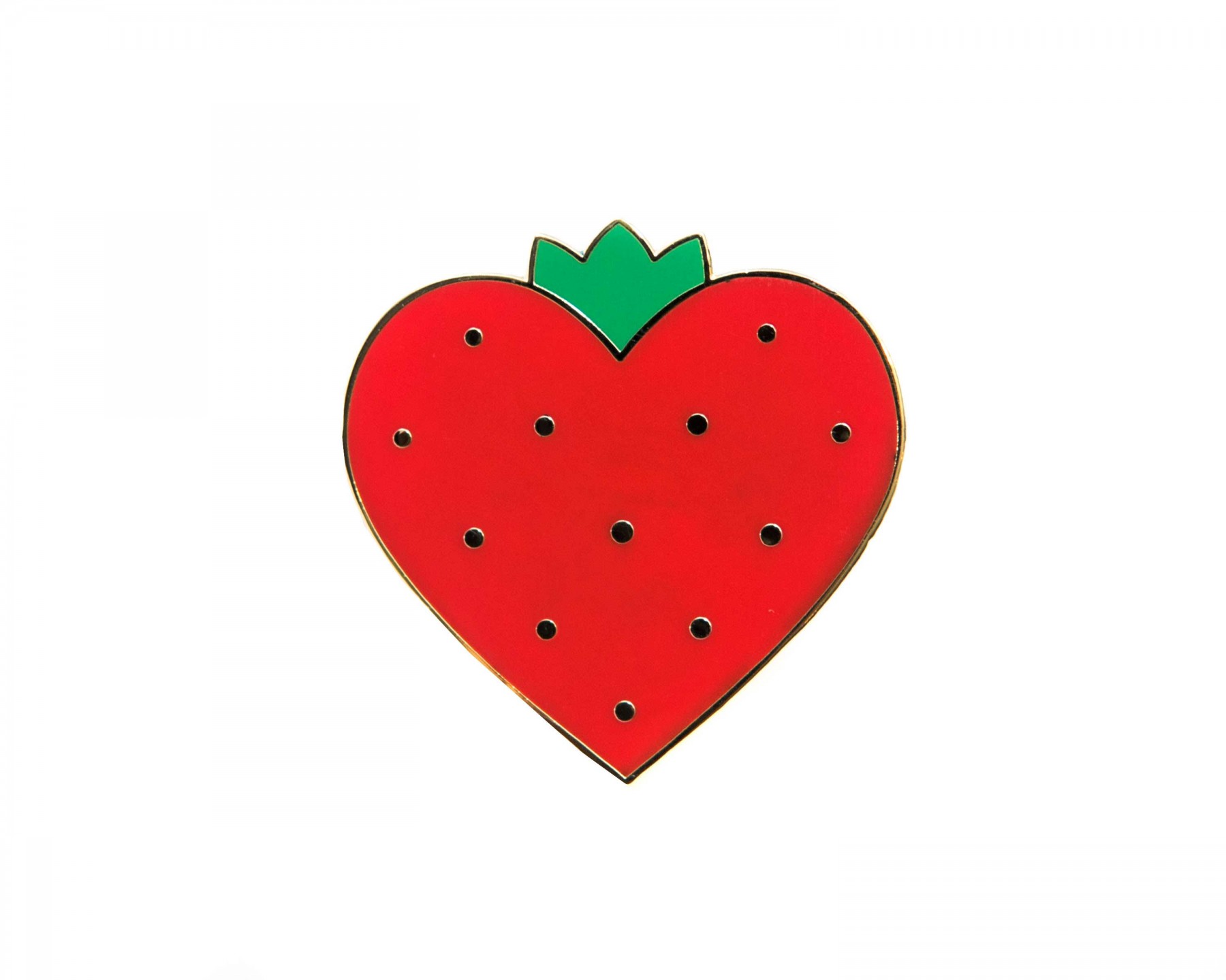 Strawberry enamel pin