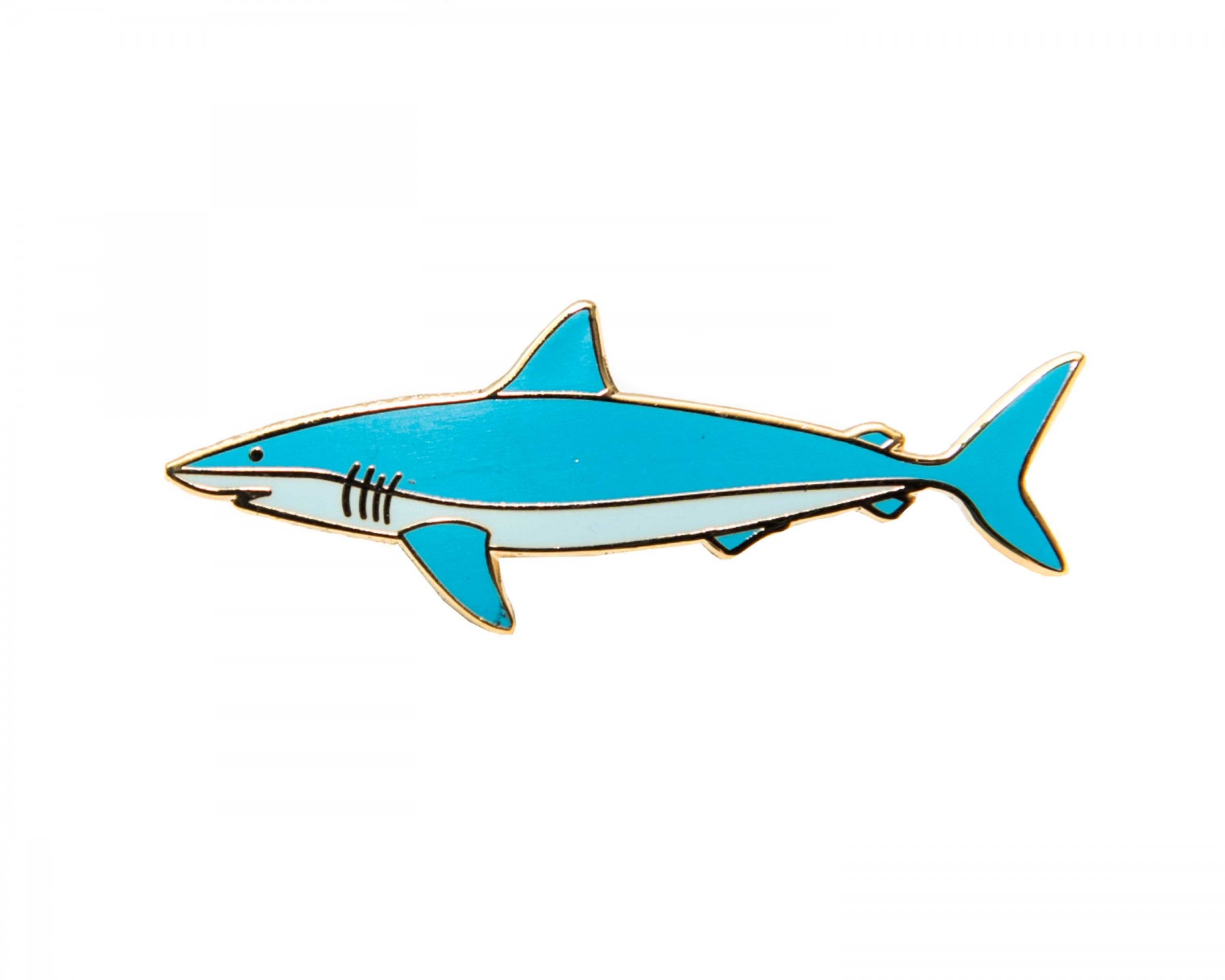 Shark enamel pin