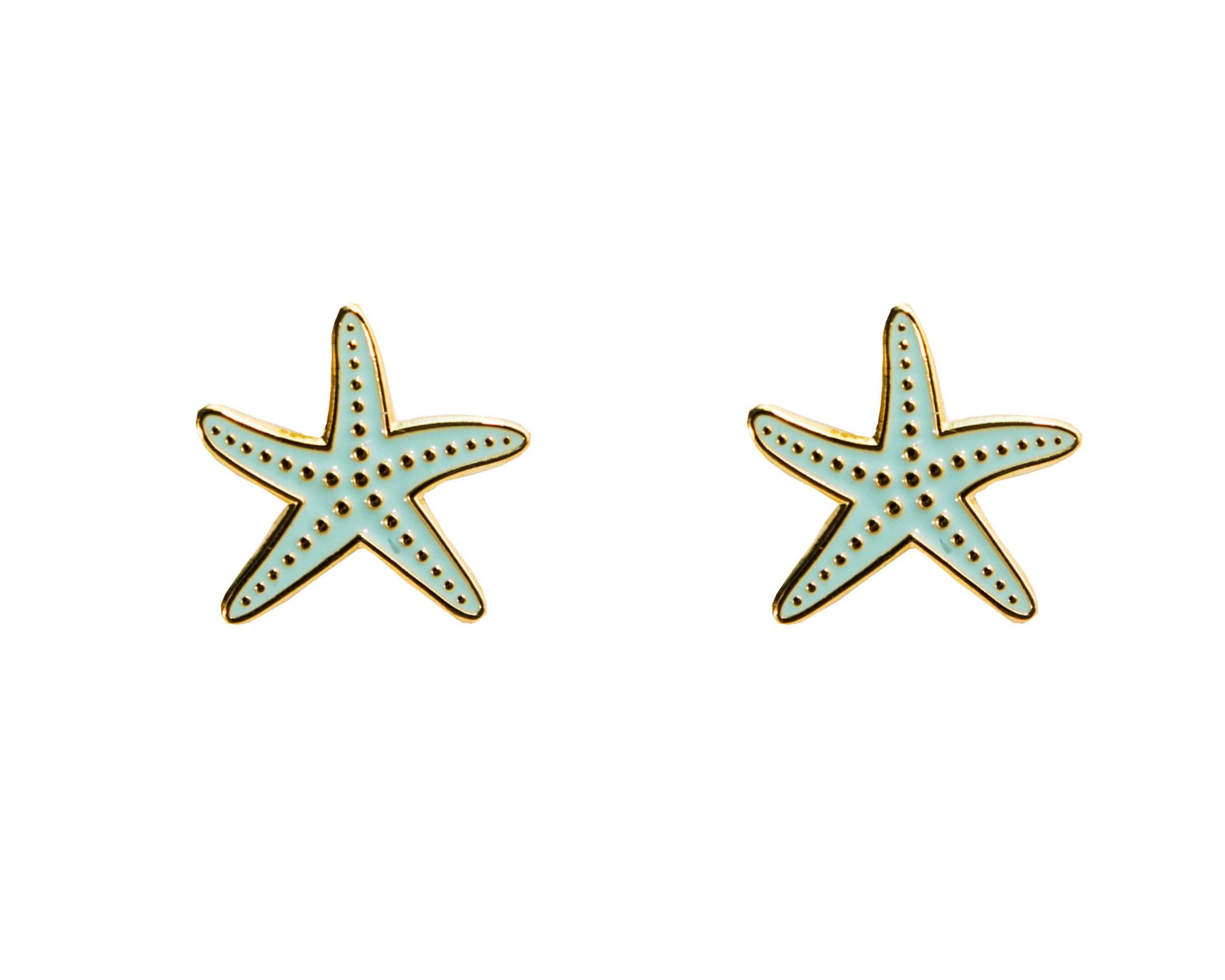 starfish earrings - blue