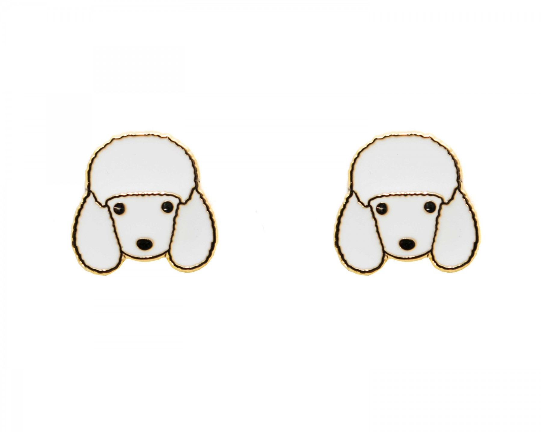 Poodle earrings