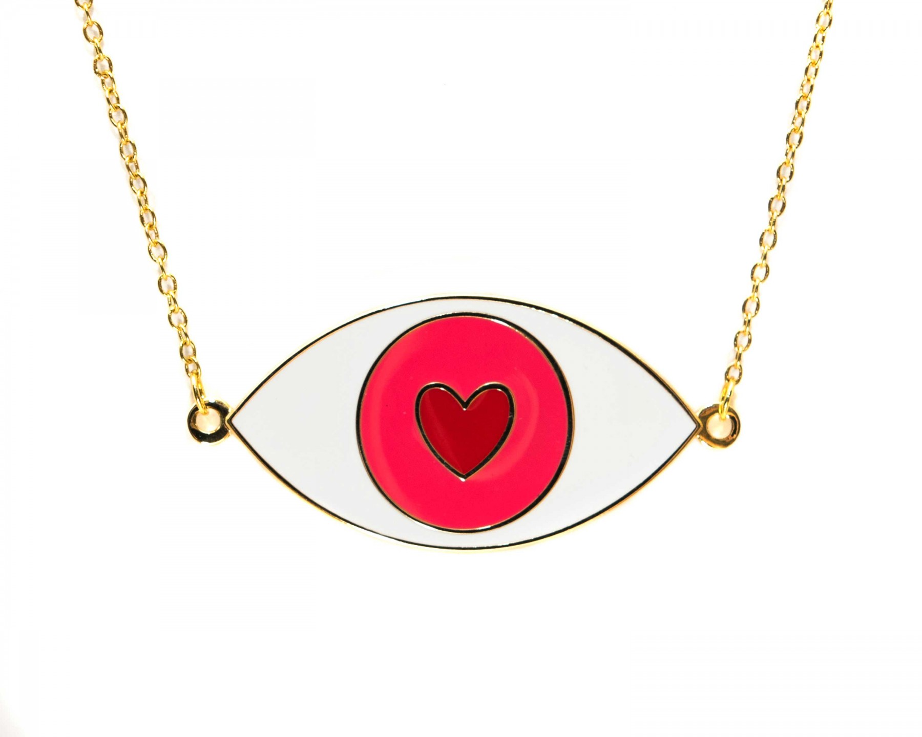 Eye love you necklace - red