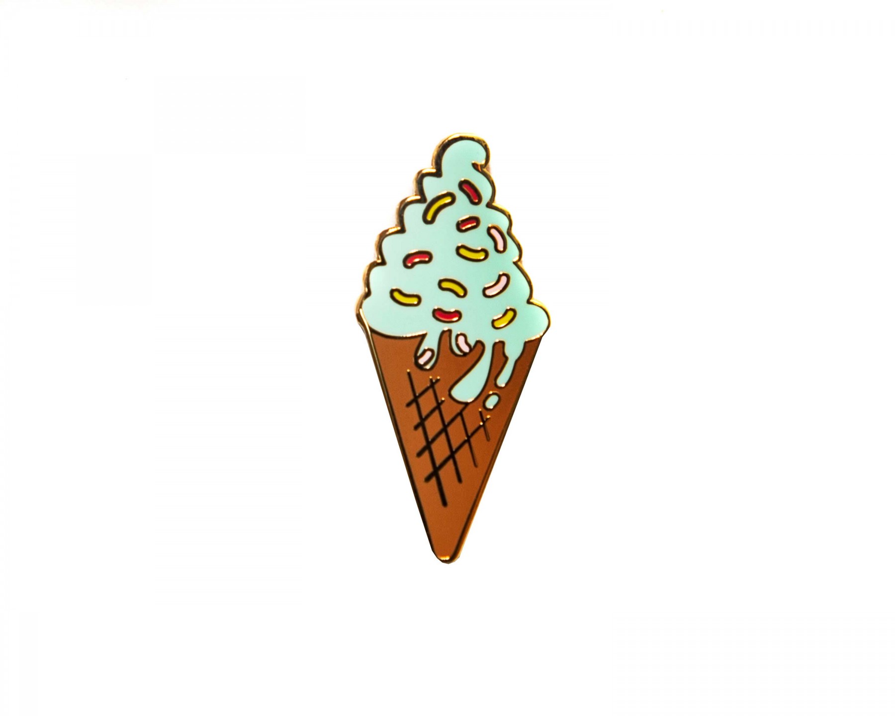 Ice cream with sprinkles enamel pin