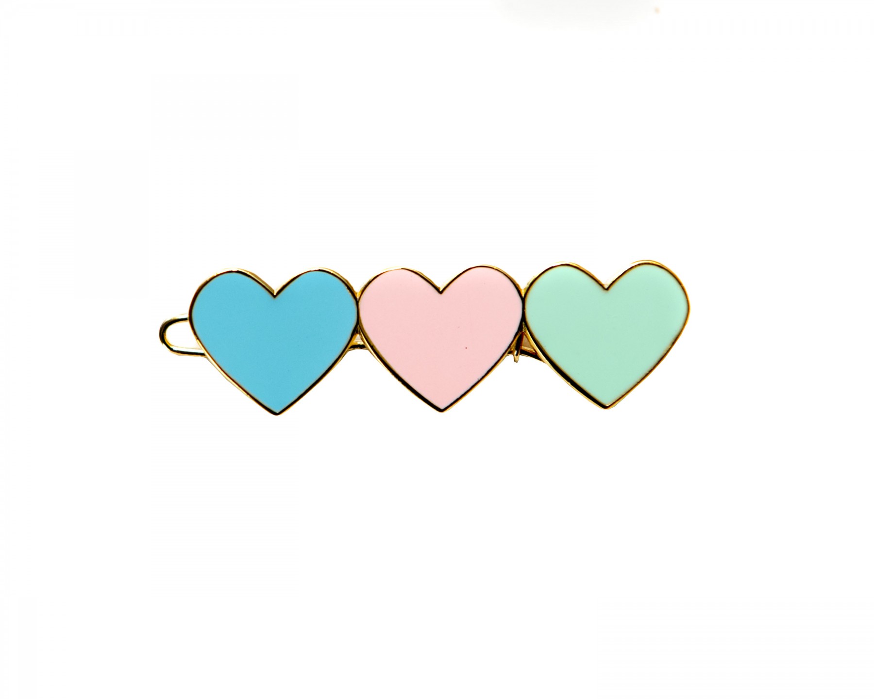 Trio of hearts hair clip