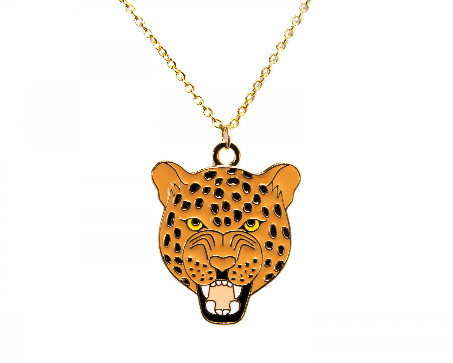 Roaring leopard necklace
