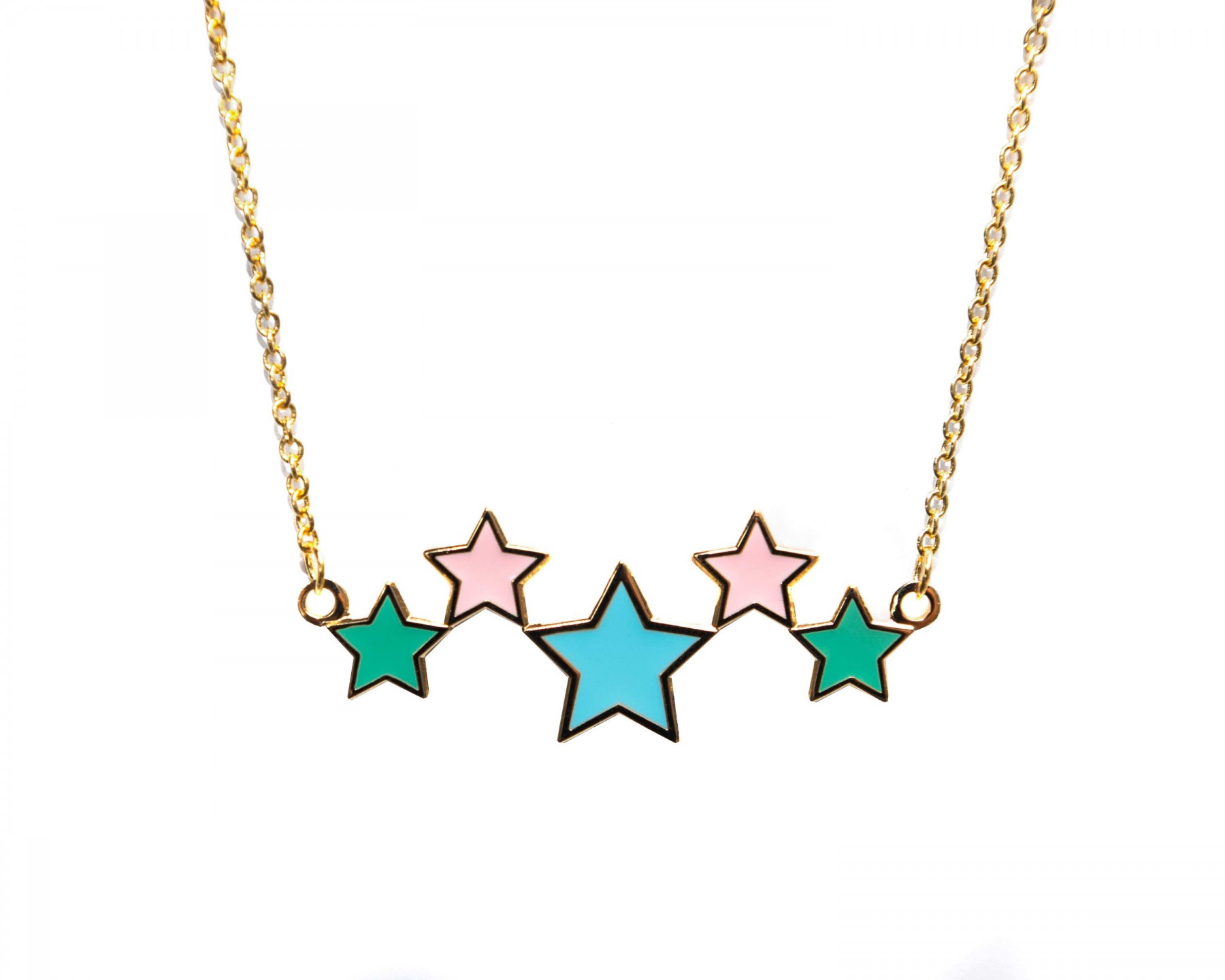 Pastel stars necklace