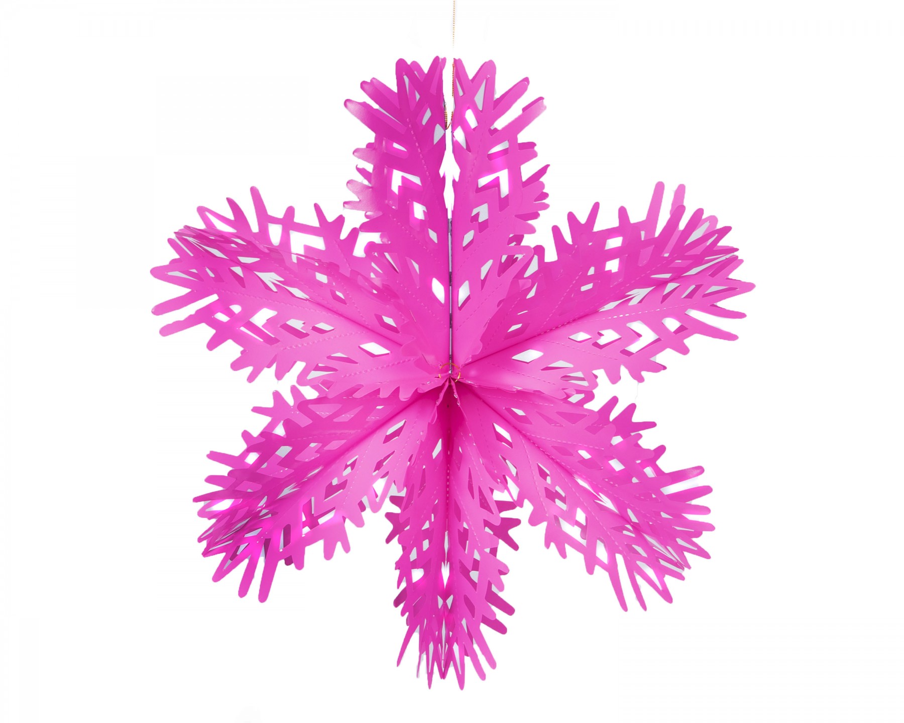 neon snowflake decoration - pink