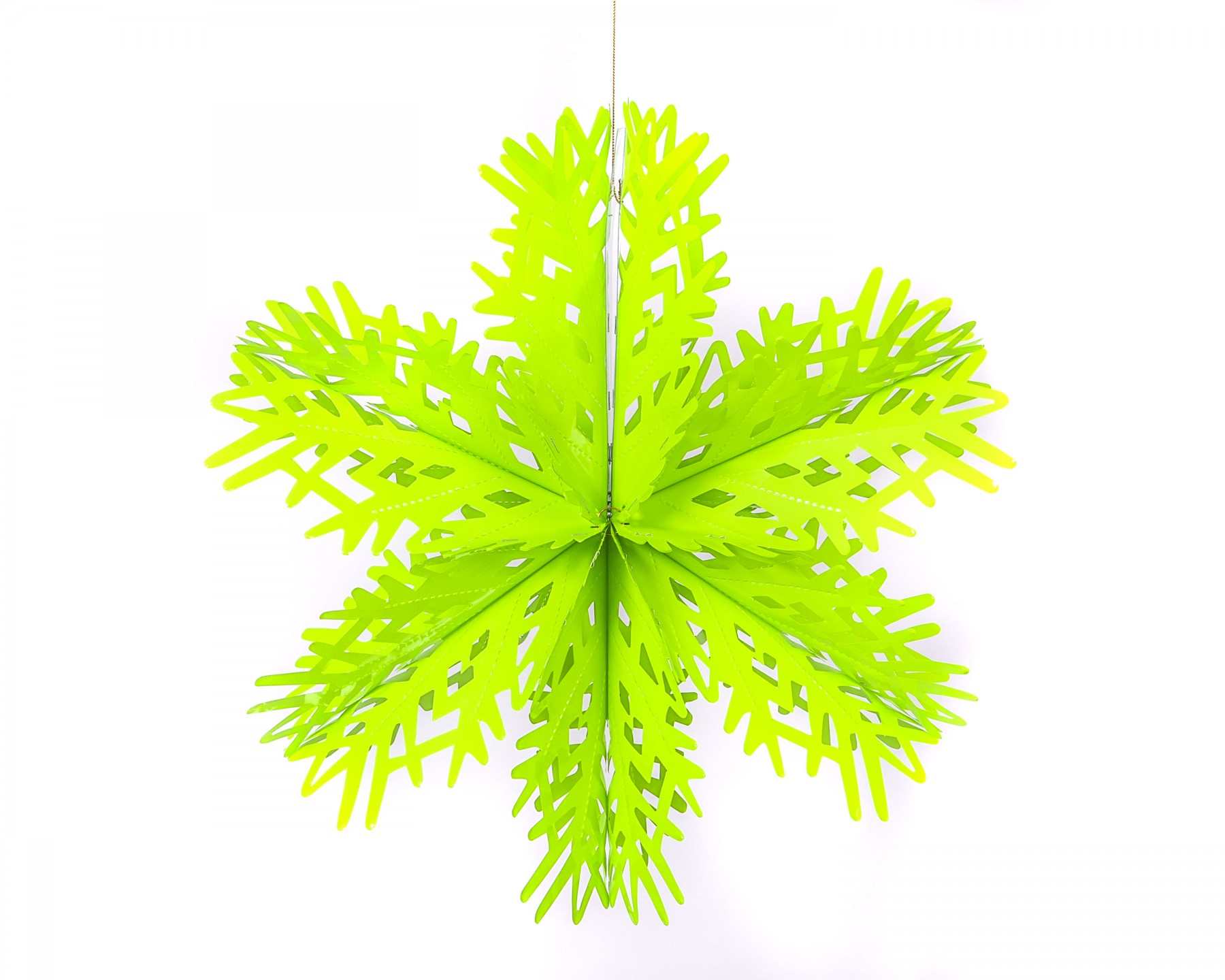Neon snowflake decoration - green