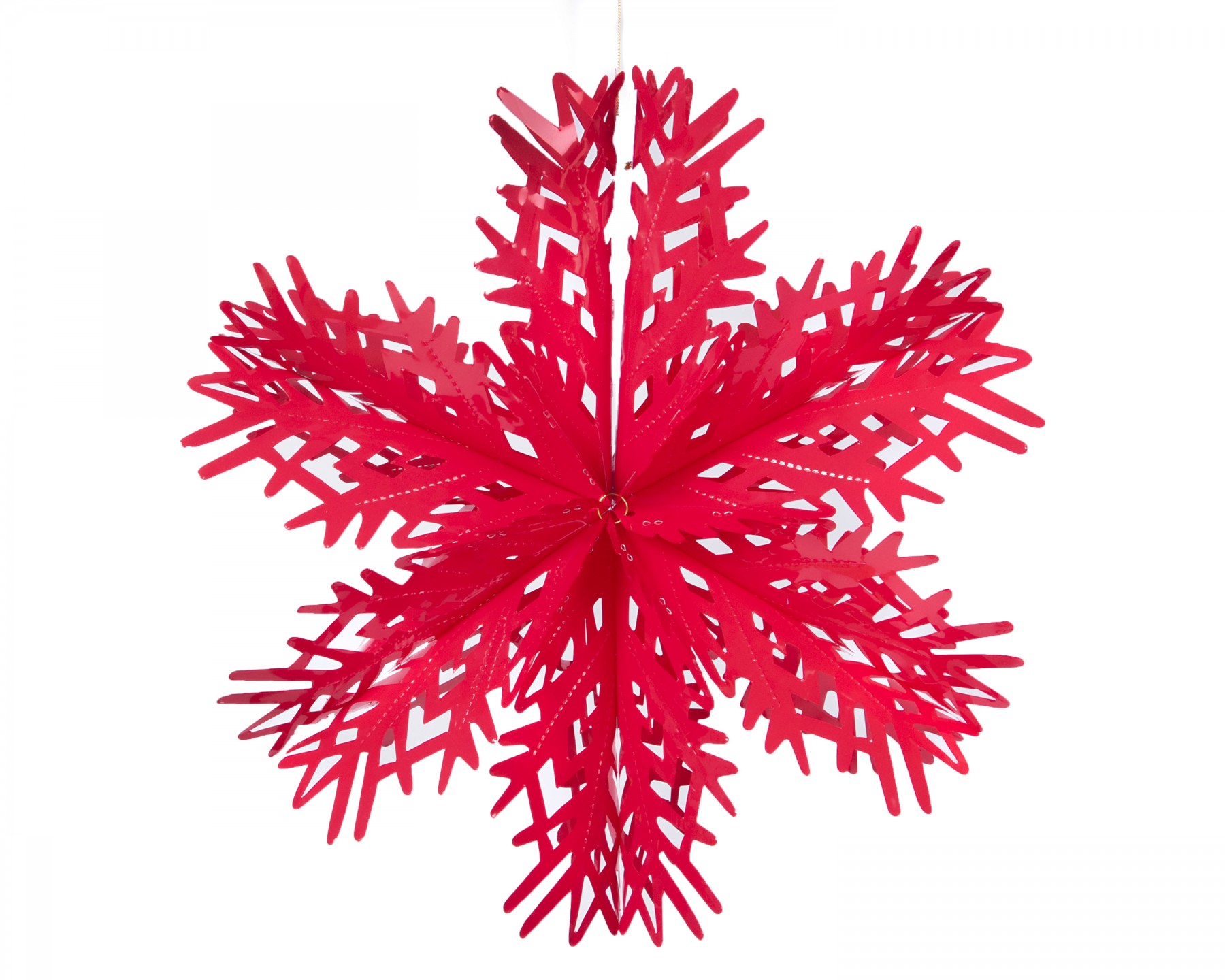 Neon snowflake decoration - red