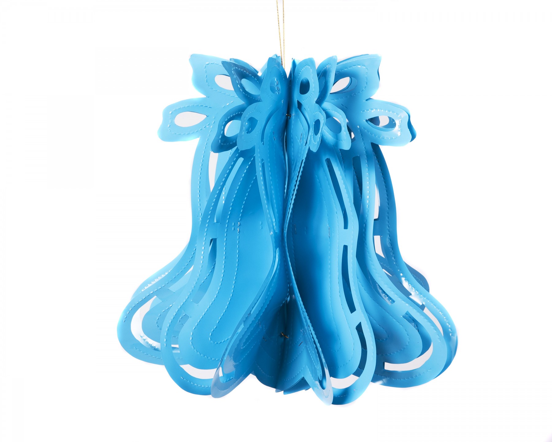 Neon bell decoration - blue