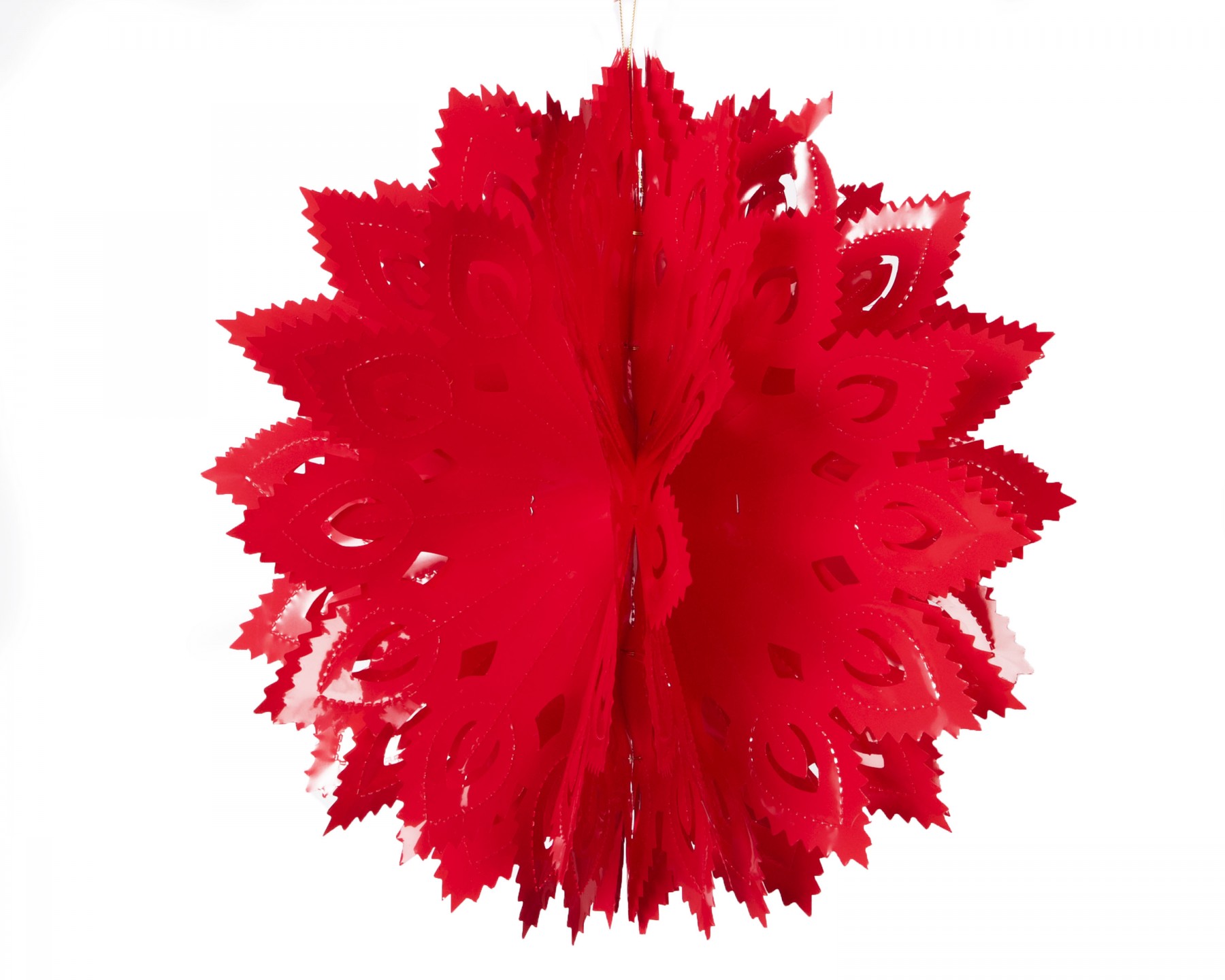 Large pompom decoration - red