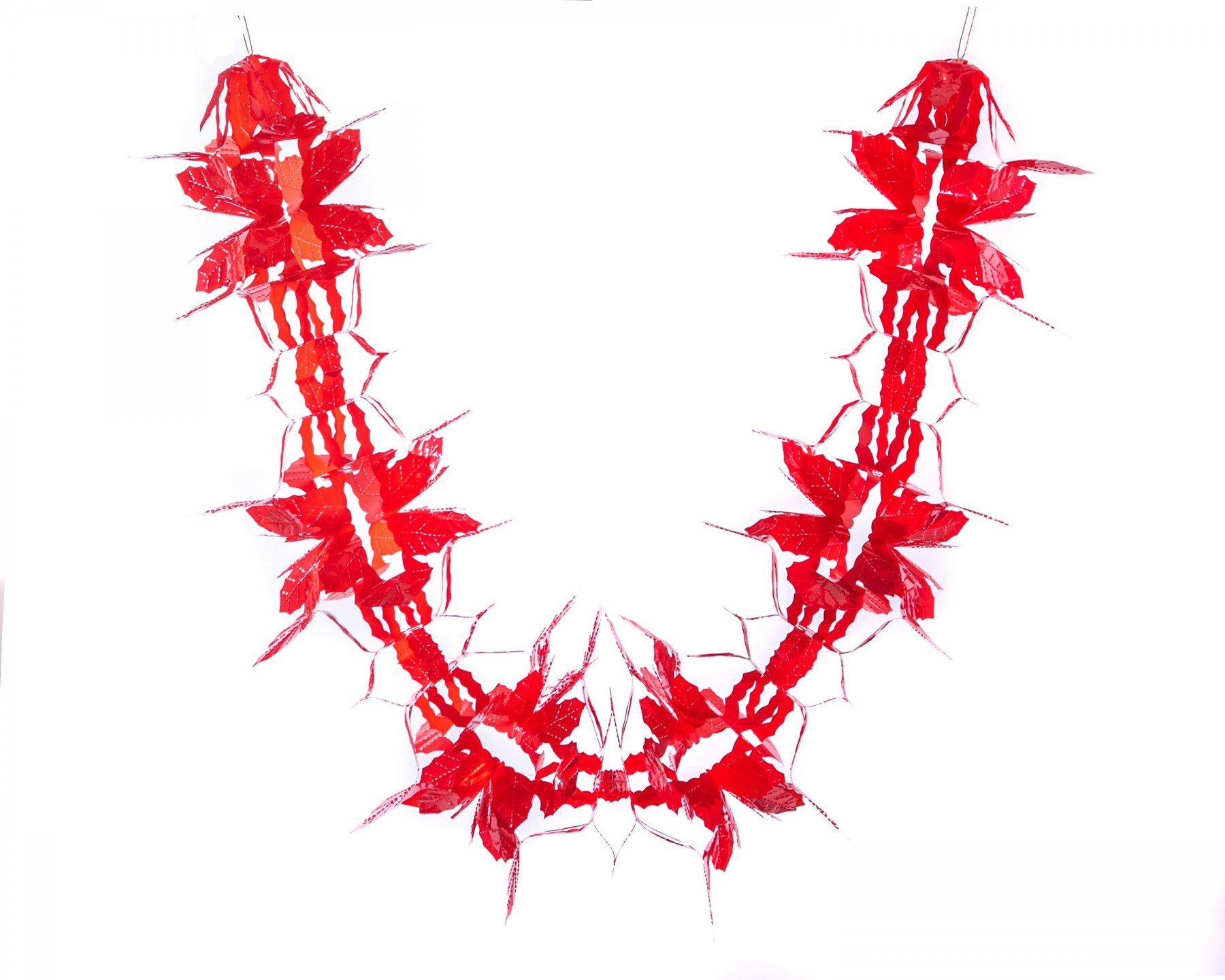 pull out garland - red