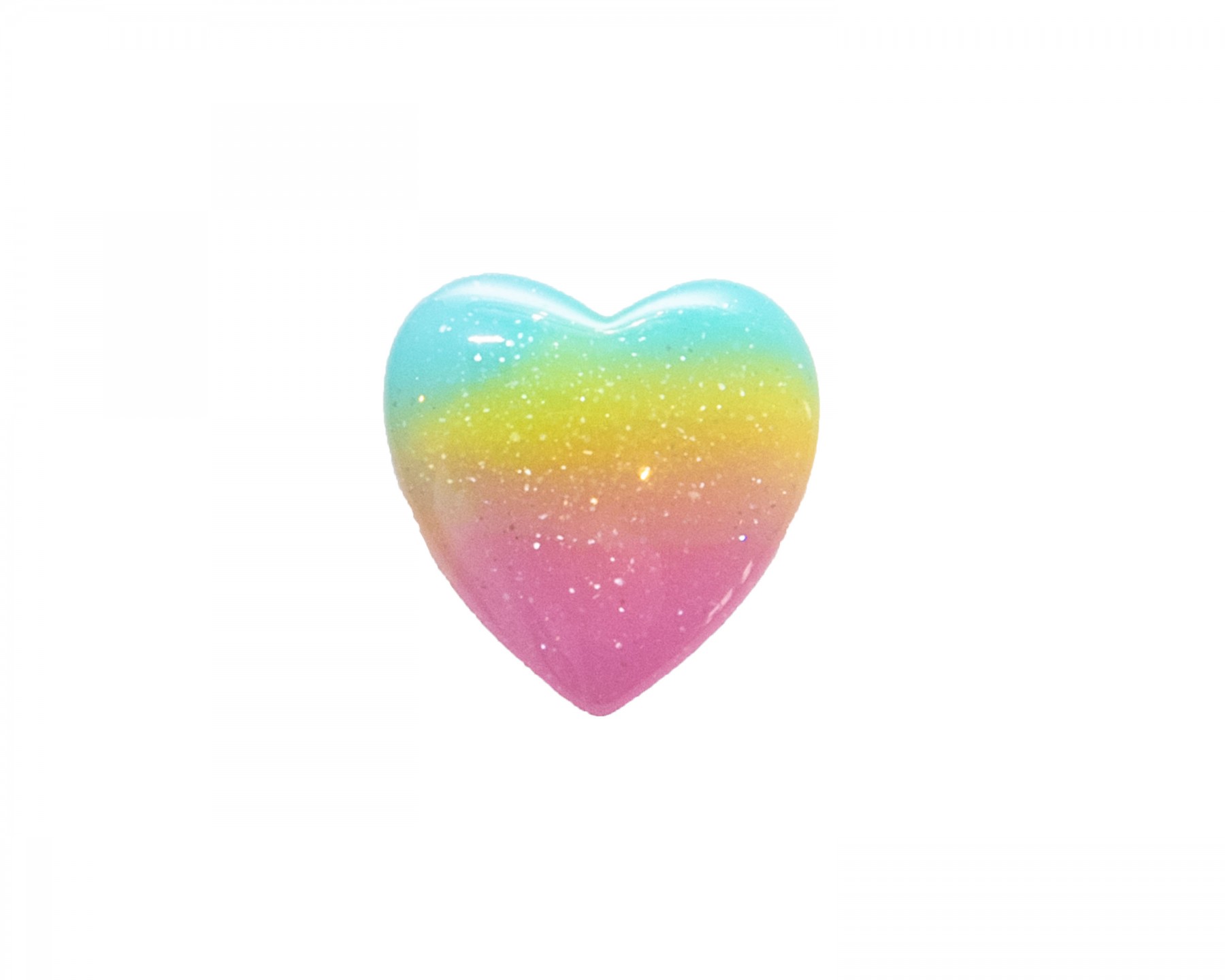 heart resin brooch
