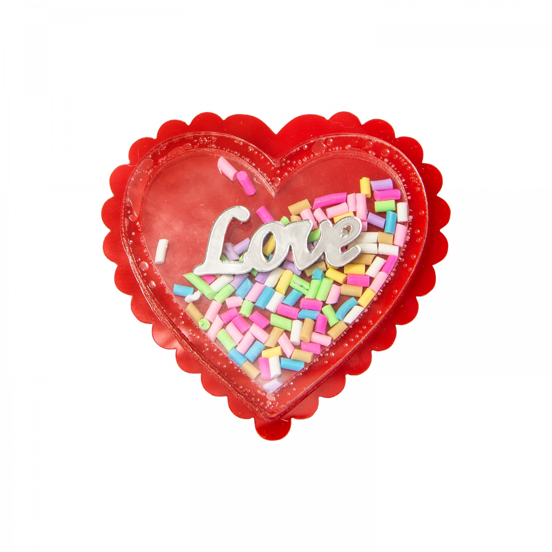 'love' brooch
