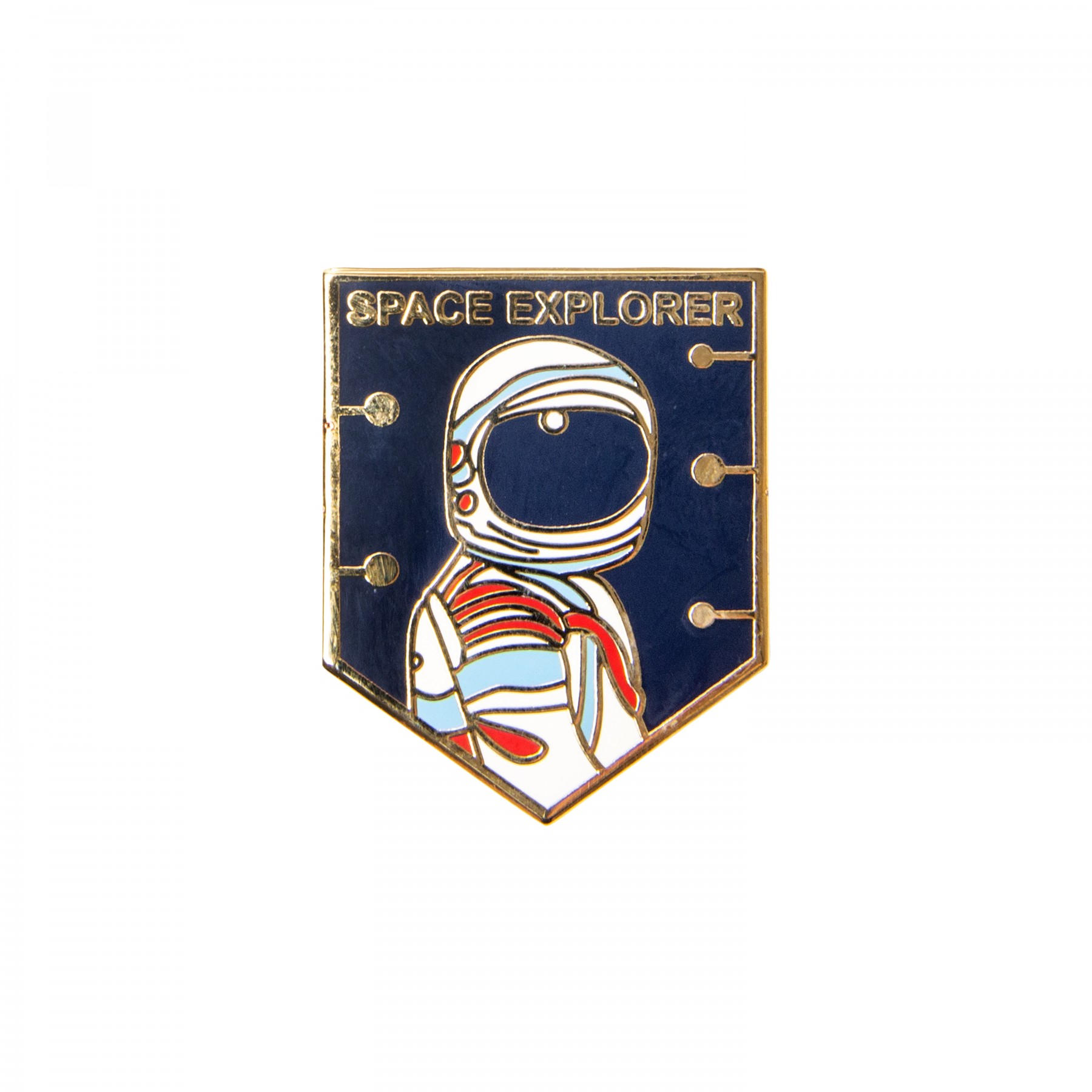 Space explorer enamel pin
