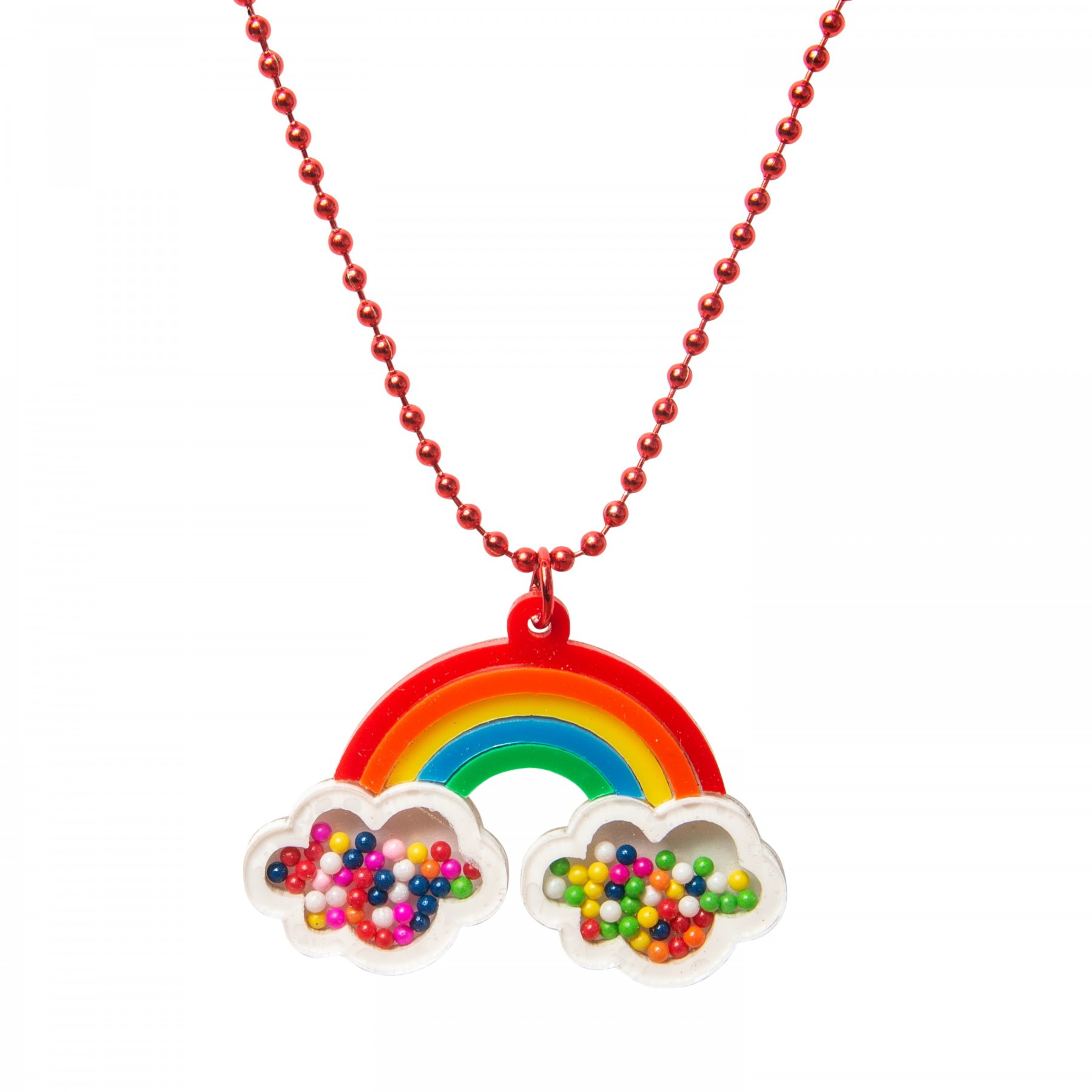 Rainbow acrylic necklace