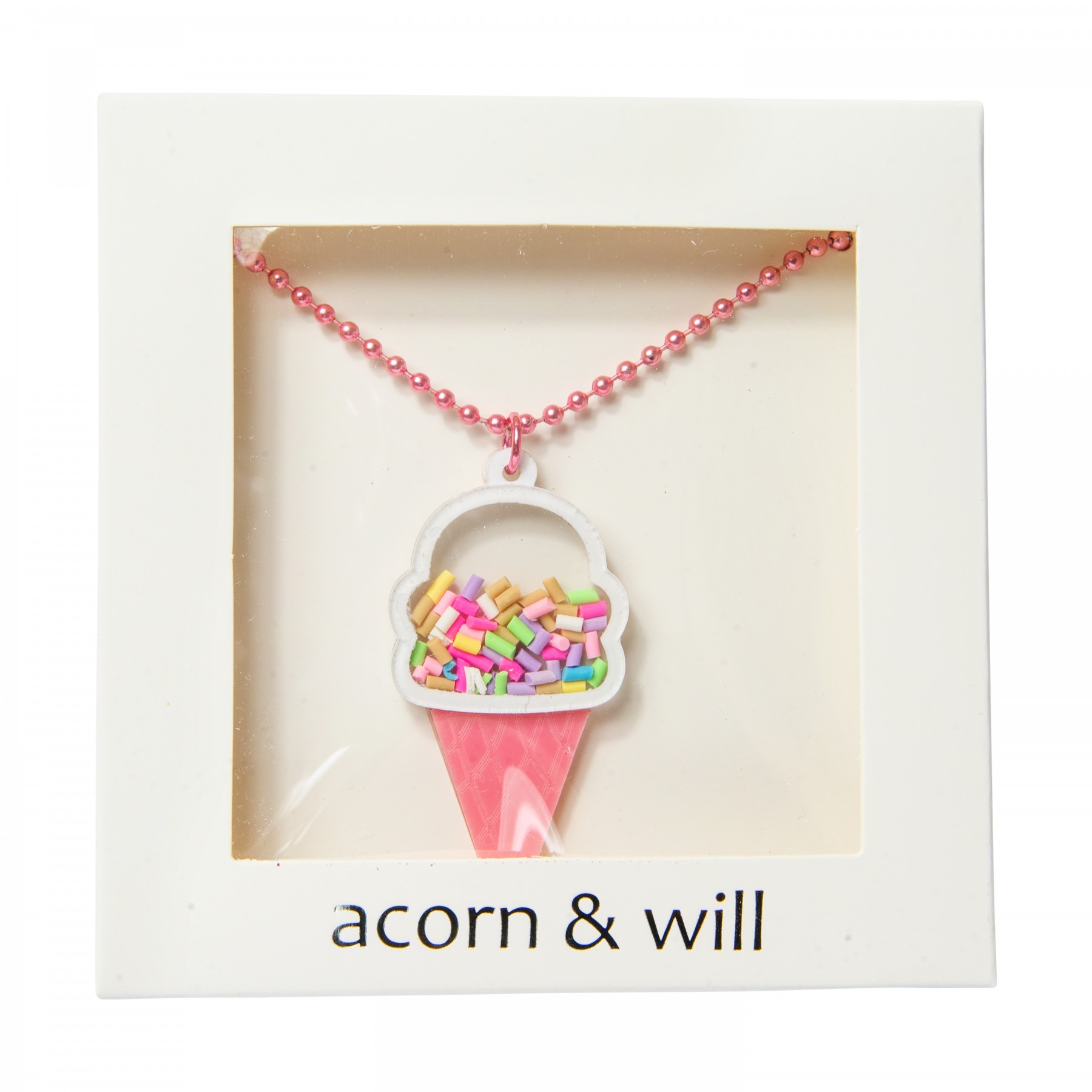 Ice cream acrylic necklace