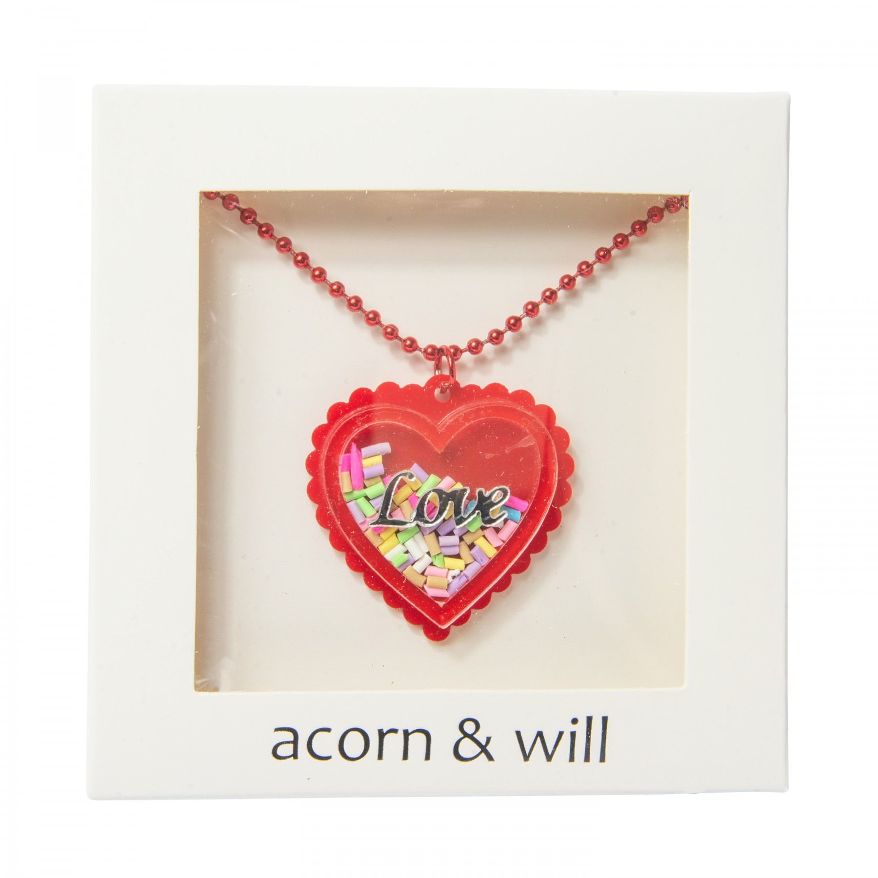 'love' acrylic necklace