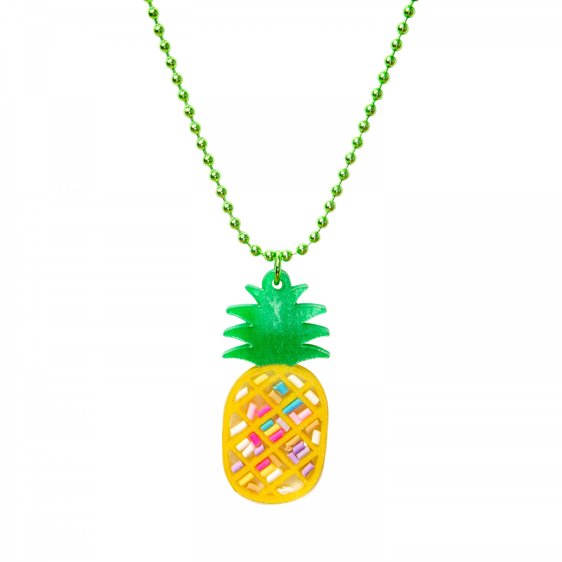Pineapple acrylic necklace