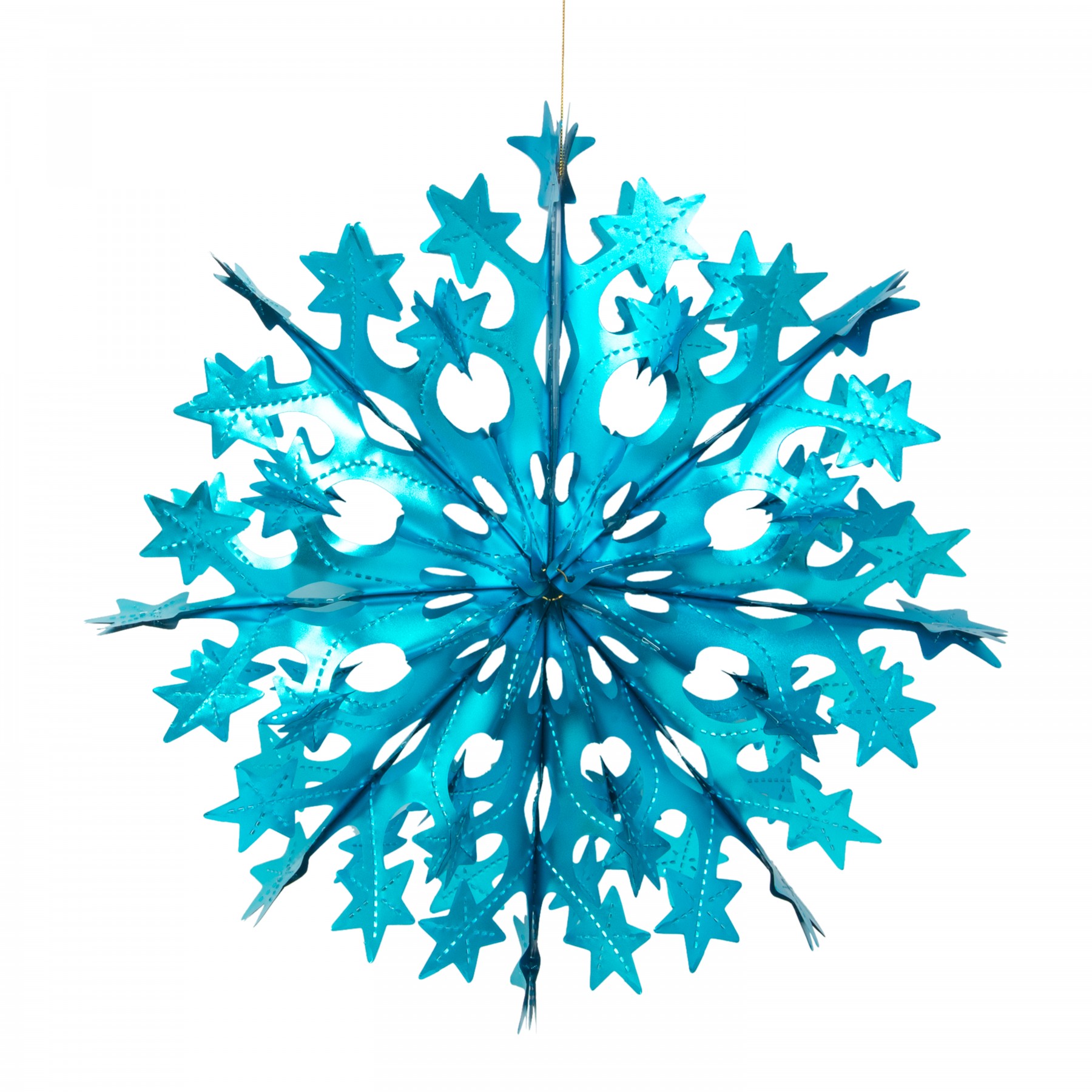 starry snowflake decoration - matt blue