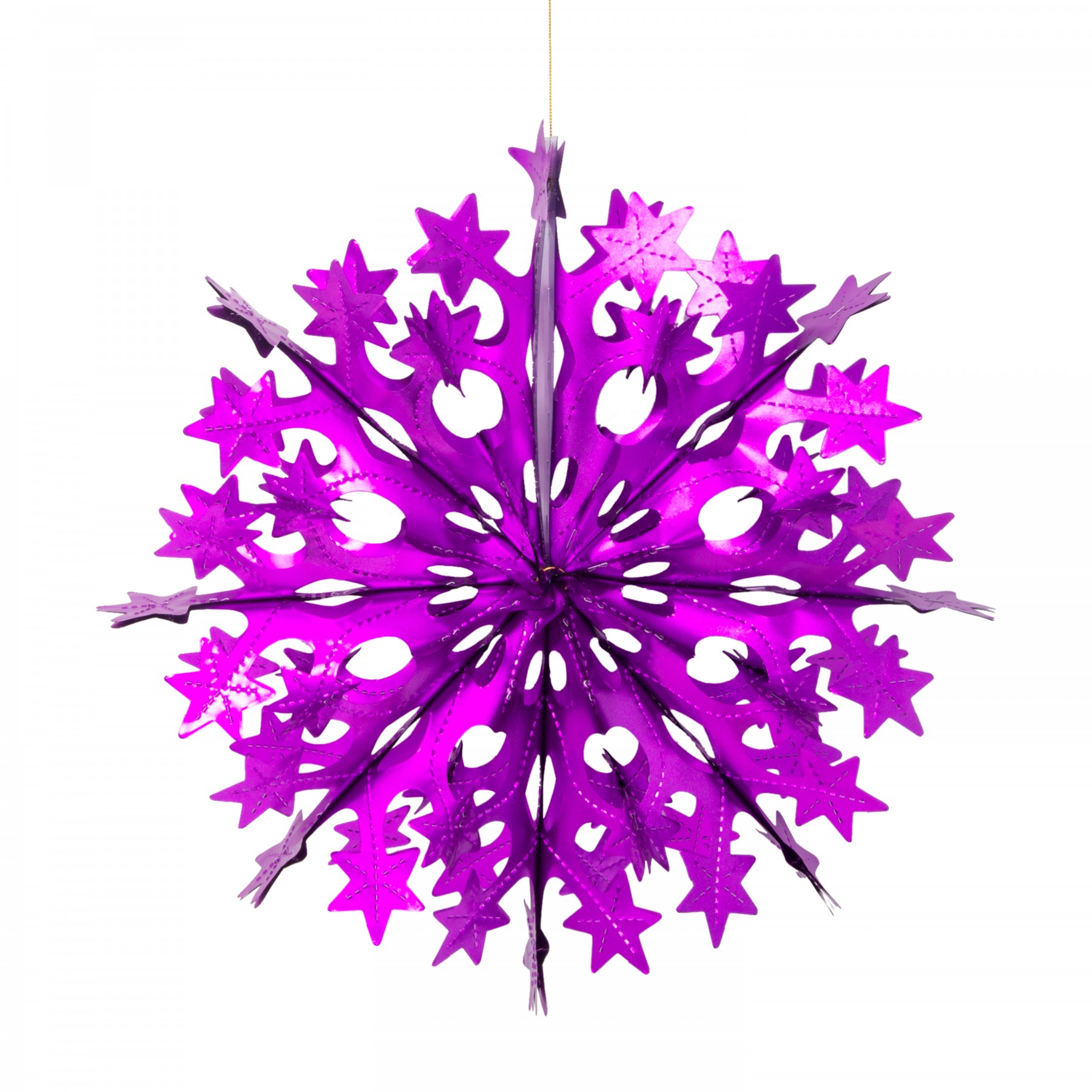 Starry snowflake decoration - magenta