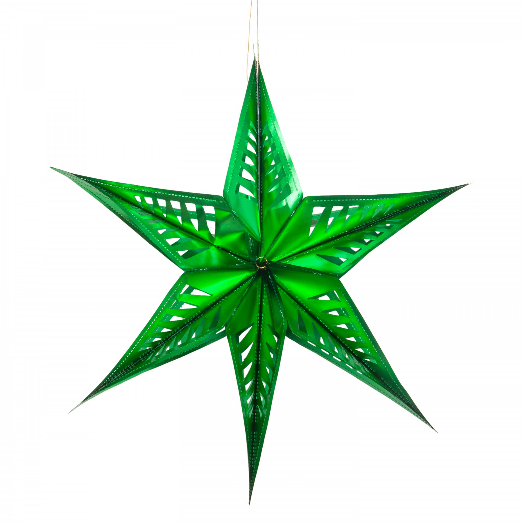 large star decoration - dark green