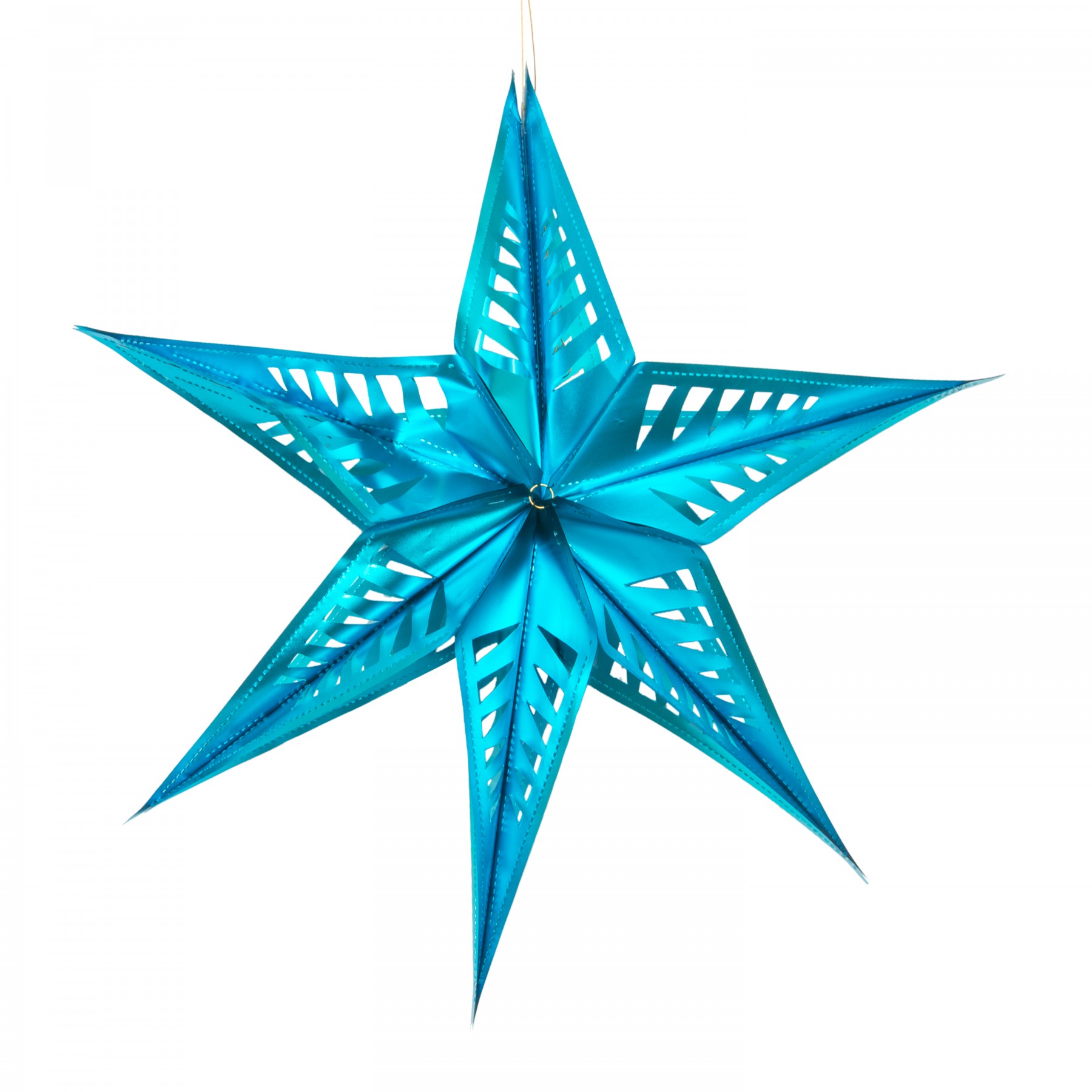 large star decoration - matt blue