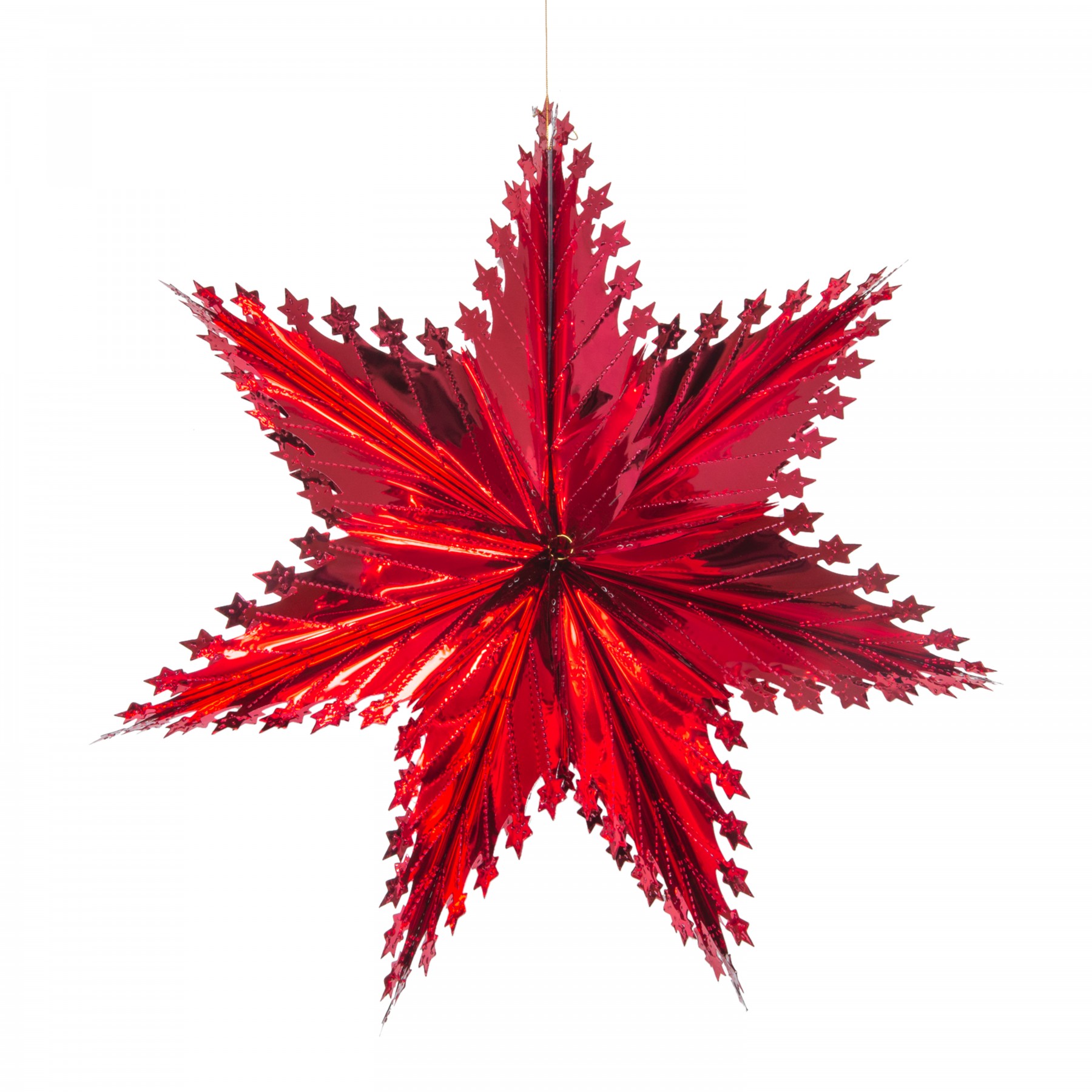 Starry star decoration - deep red