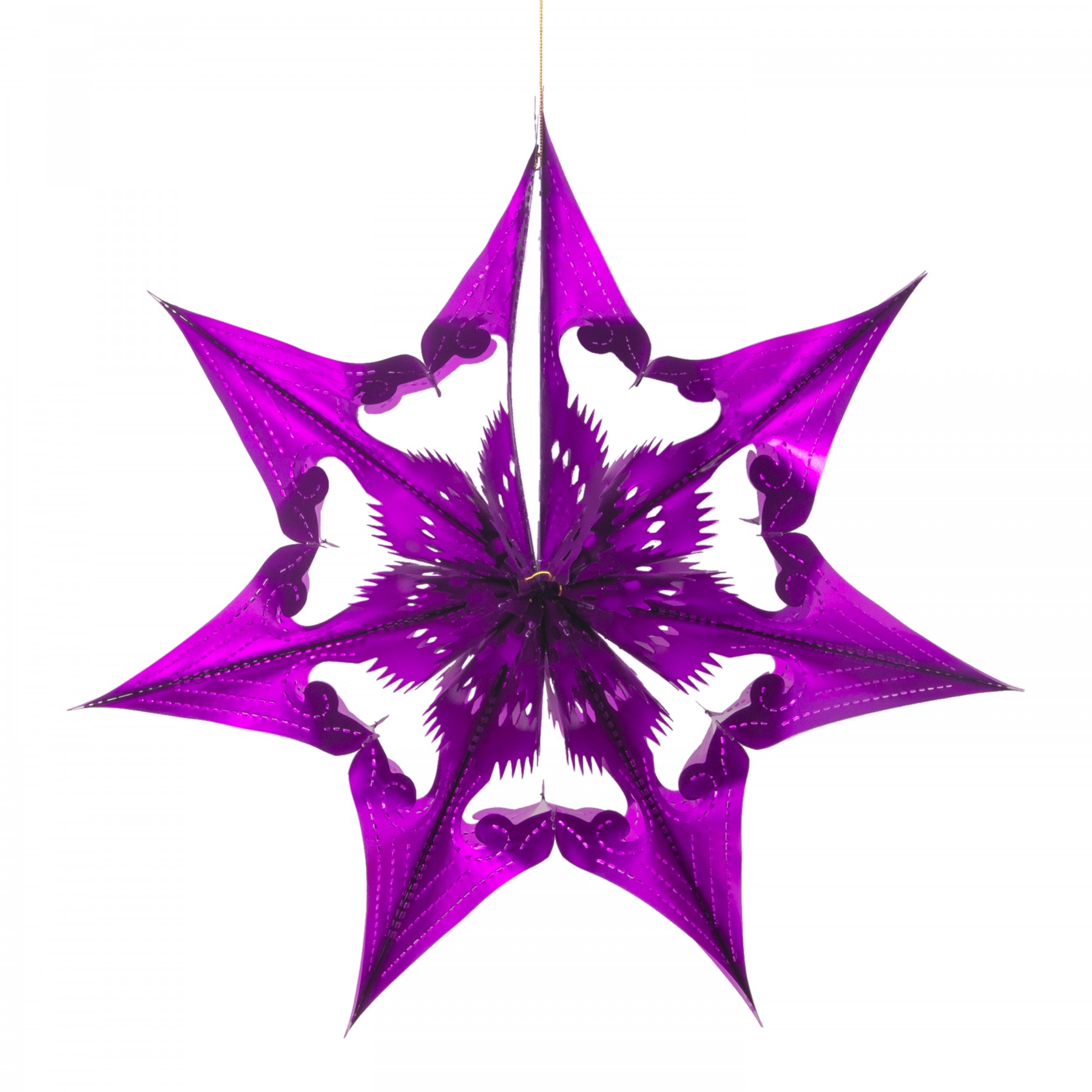 star with spherical centre decoration - magenta