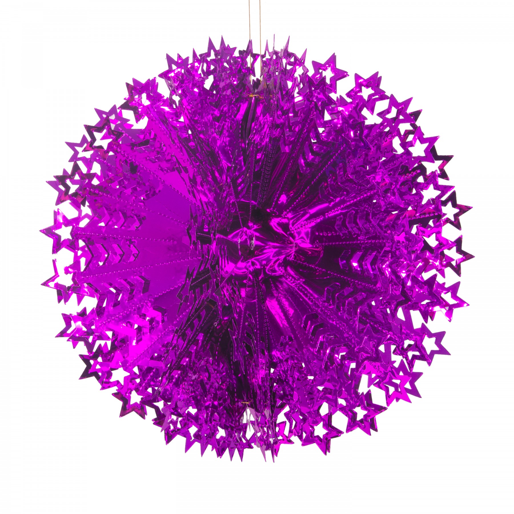 starry ball decoration - magenta
