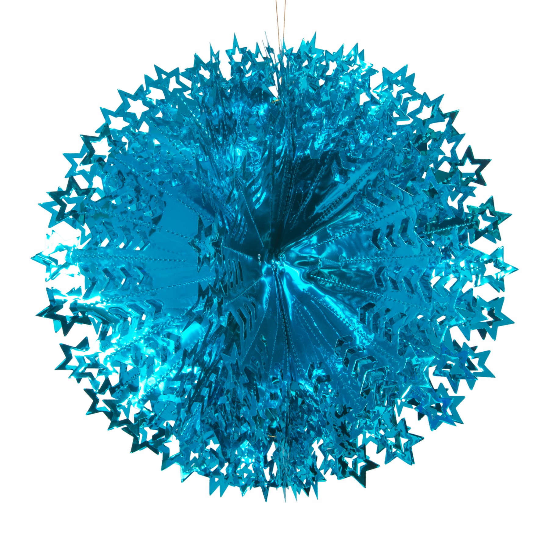 starry ball decoration - aqua