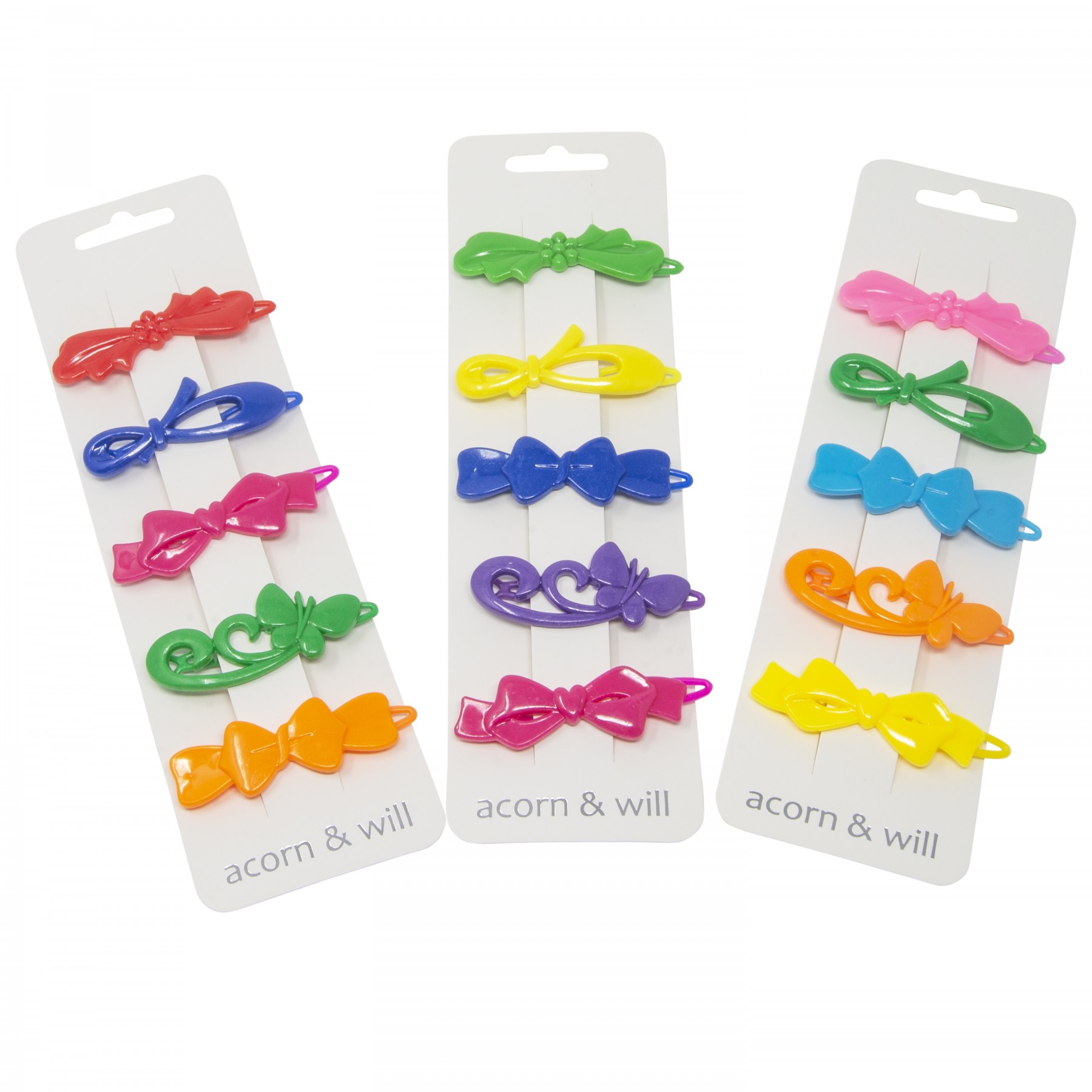 Set of 5 1980s hair clips