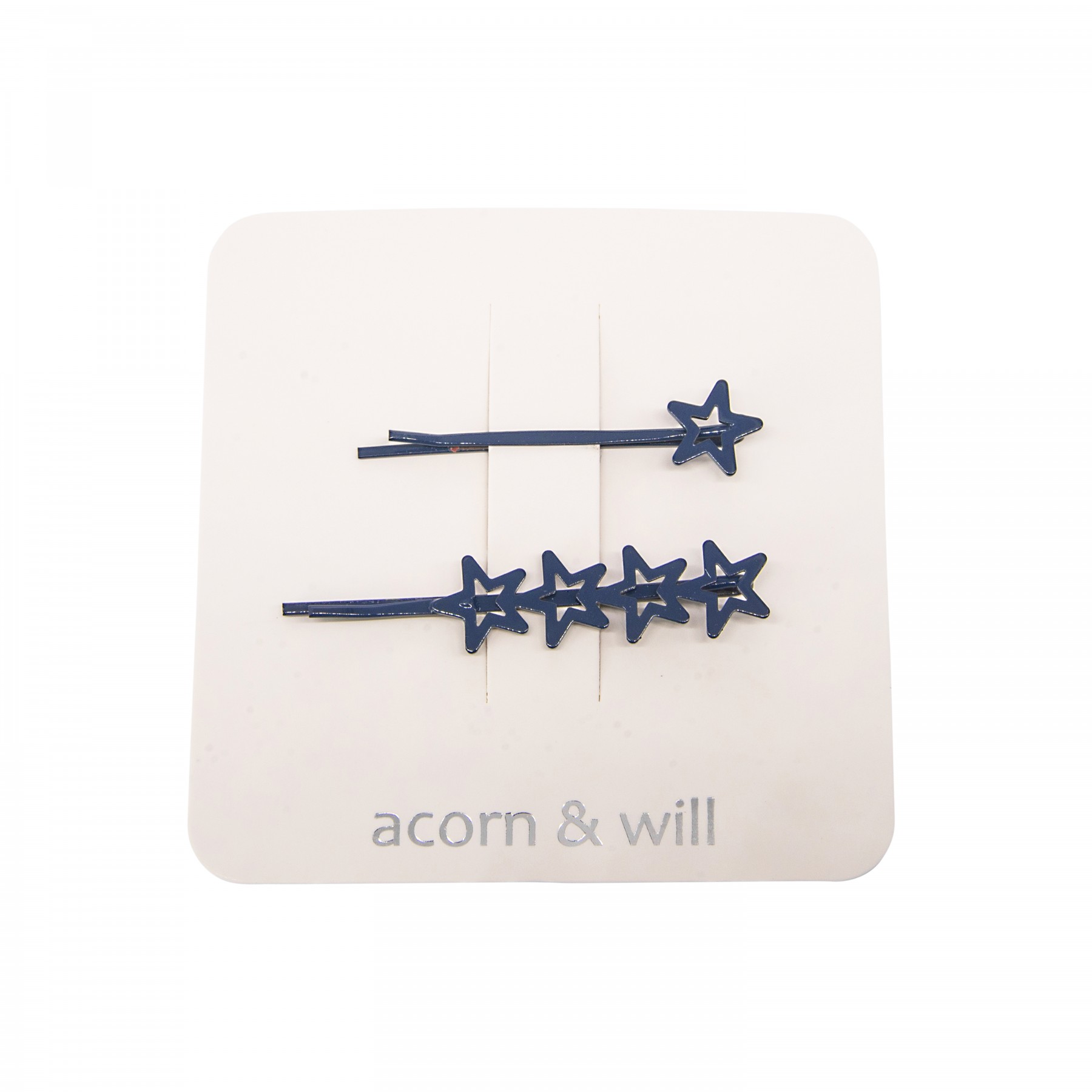 'stars' bobby pins- navy