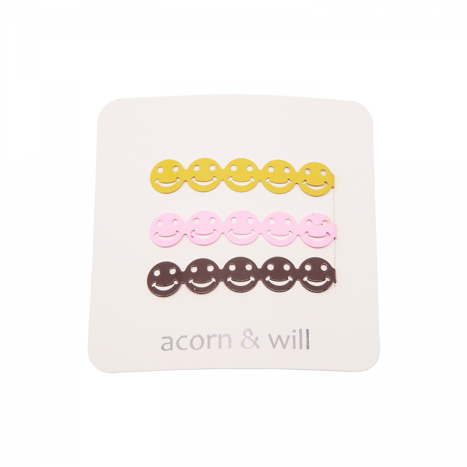 Smiley face hair slides