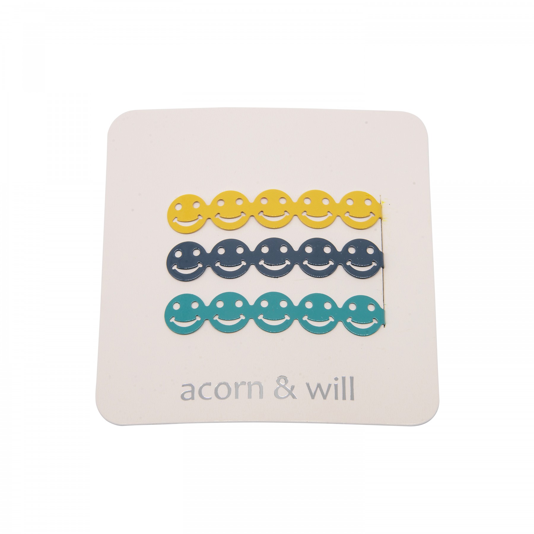 Smiley face hair slides