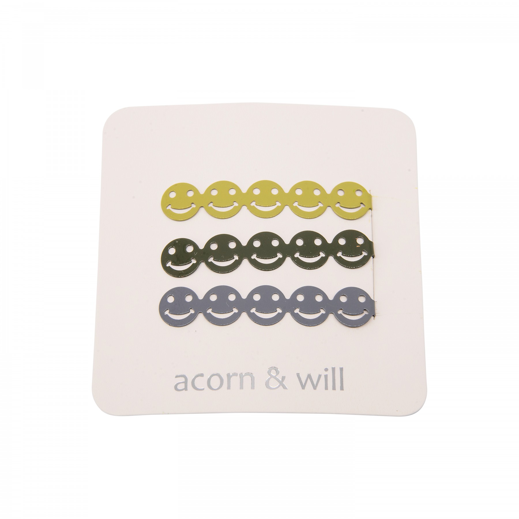 Smiley face hair slides
