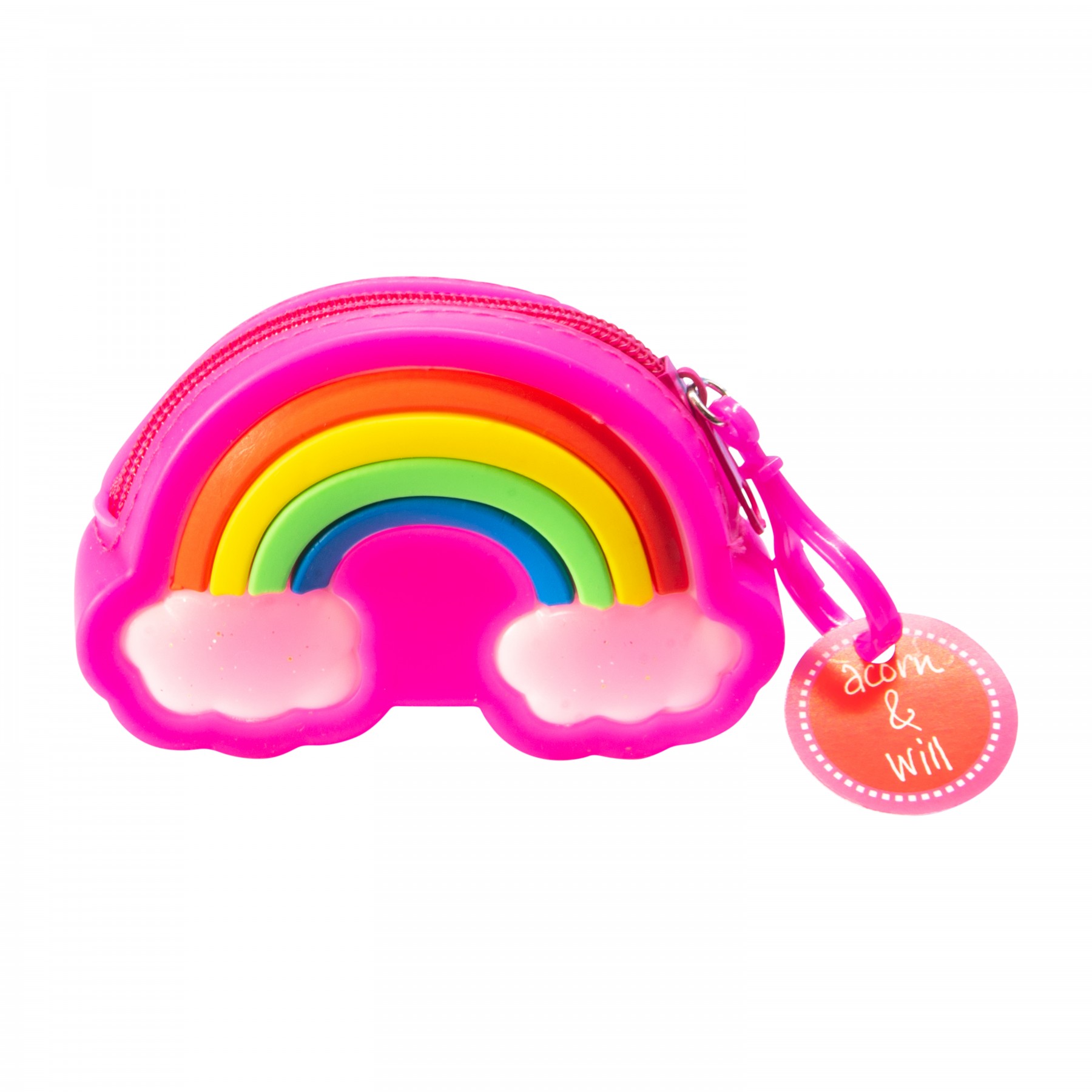 Rainbow purse- vivid pink
