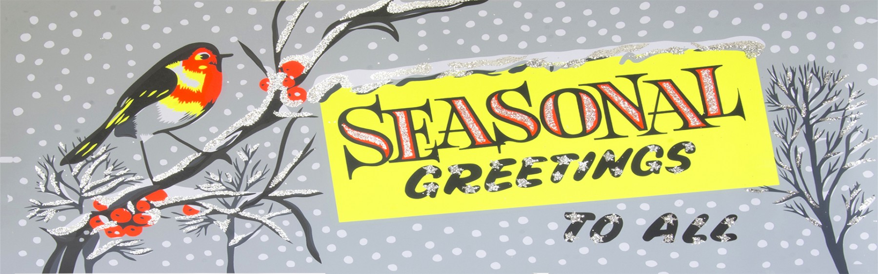 Festive robin poster