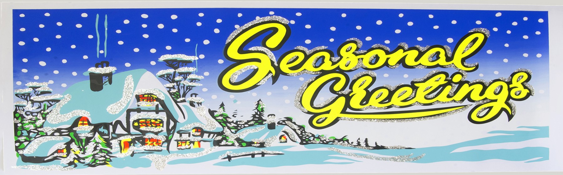 Seasonal greetings poster - blue