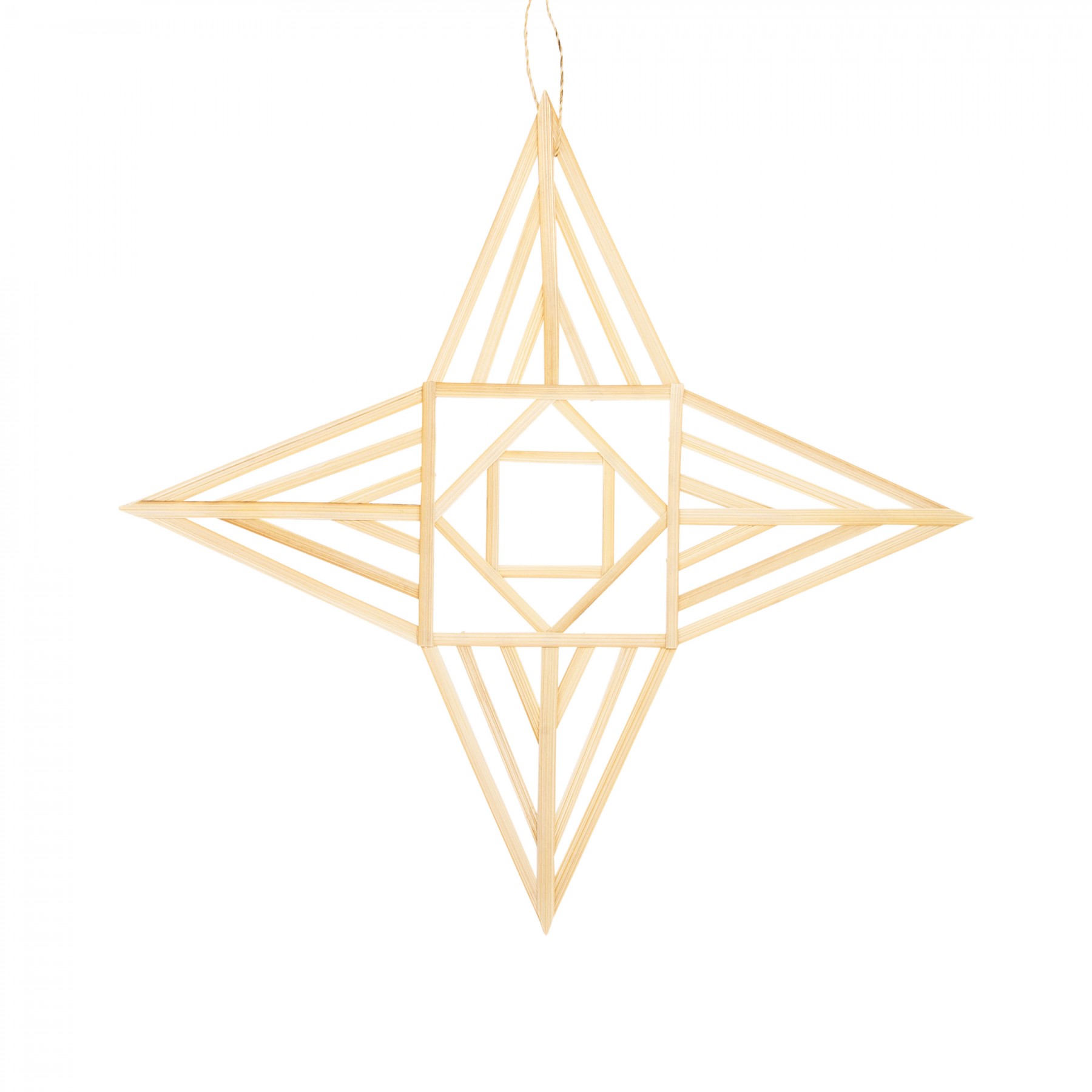 Diamond star medium bamboo decoration