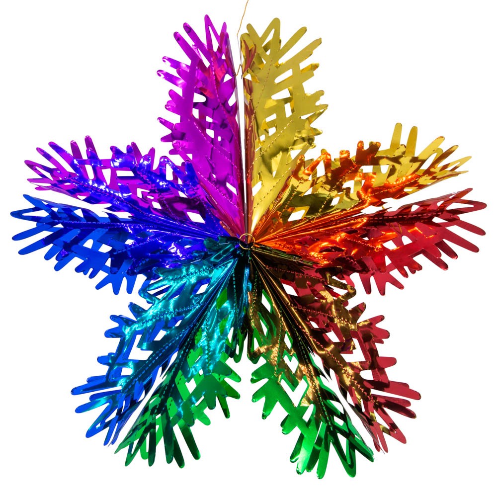 Foil snowflake decoration