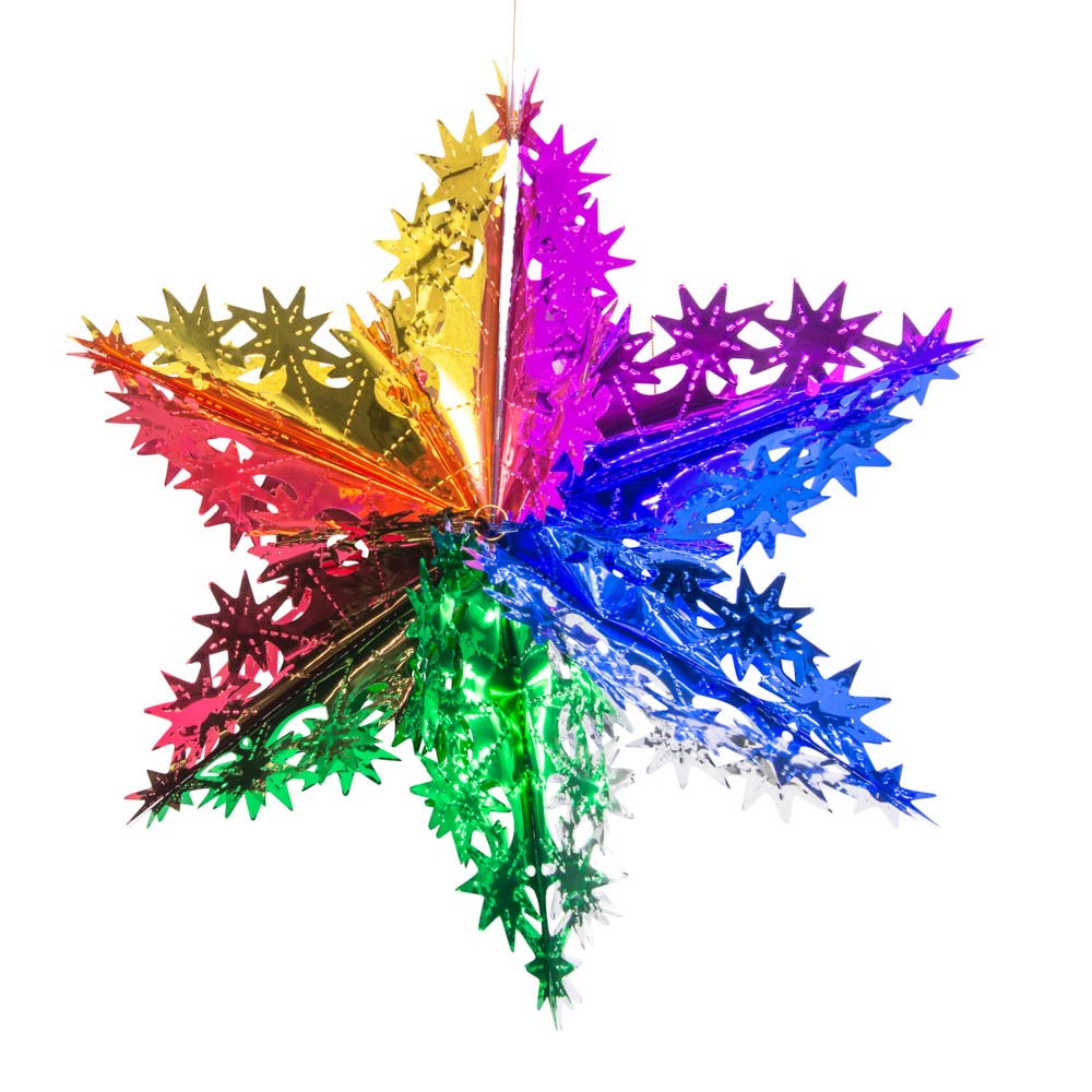 foil starry star decoration
