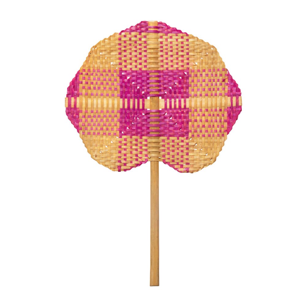Lacquered bamboo fan