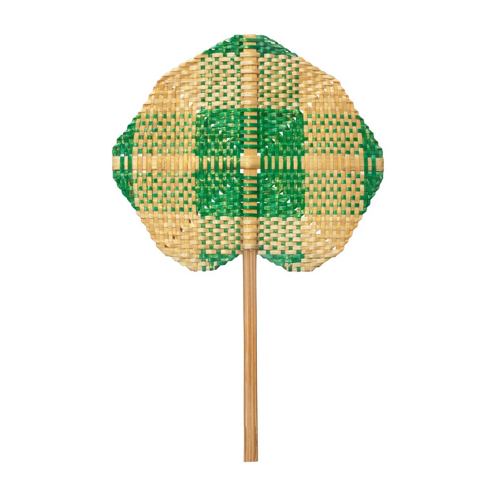 Lacquered bamboo fan