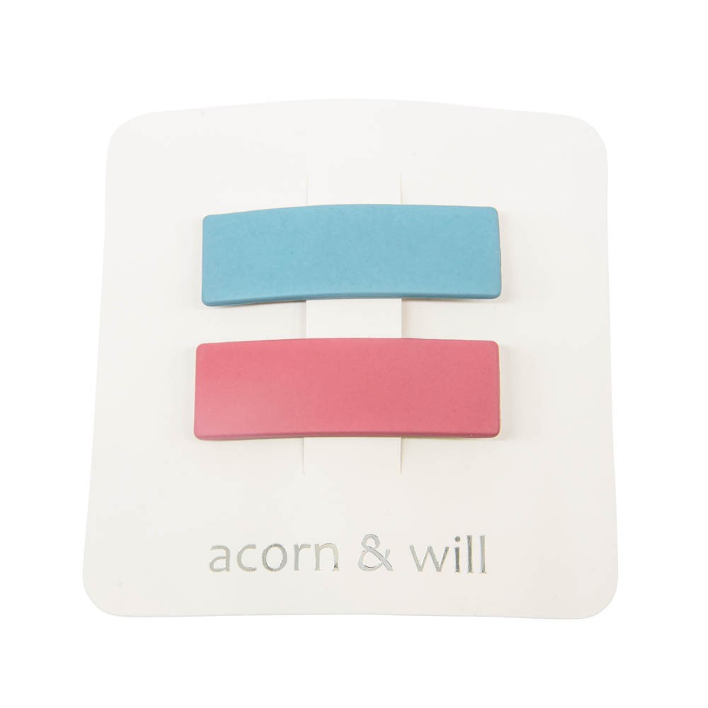 Suede effect hair clips