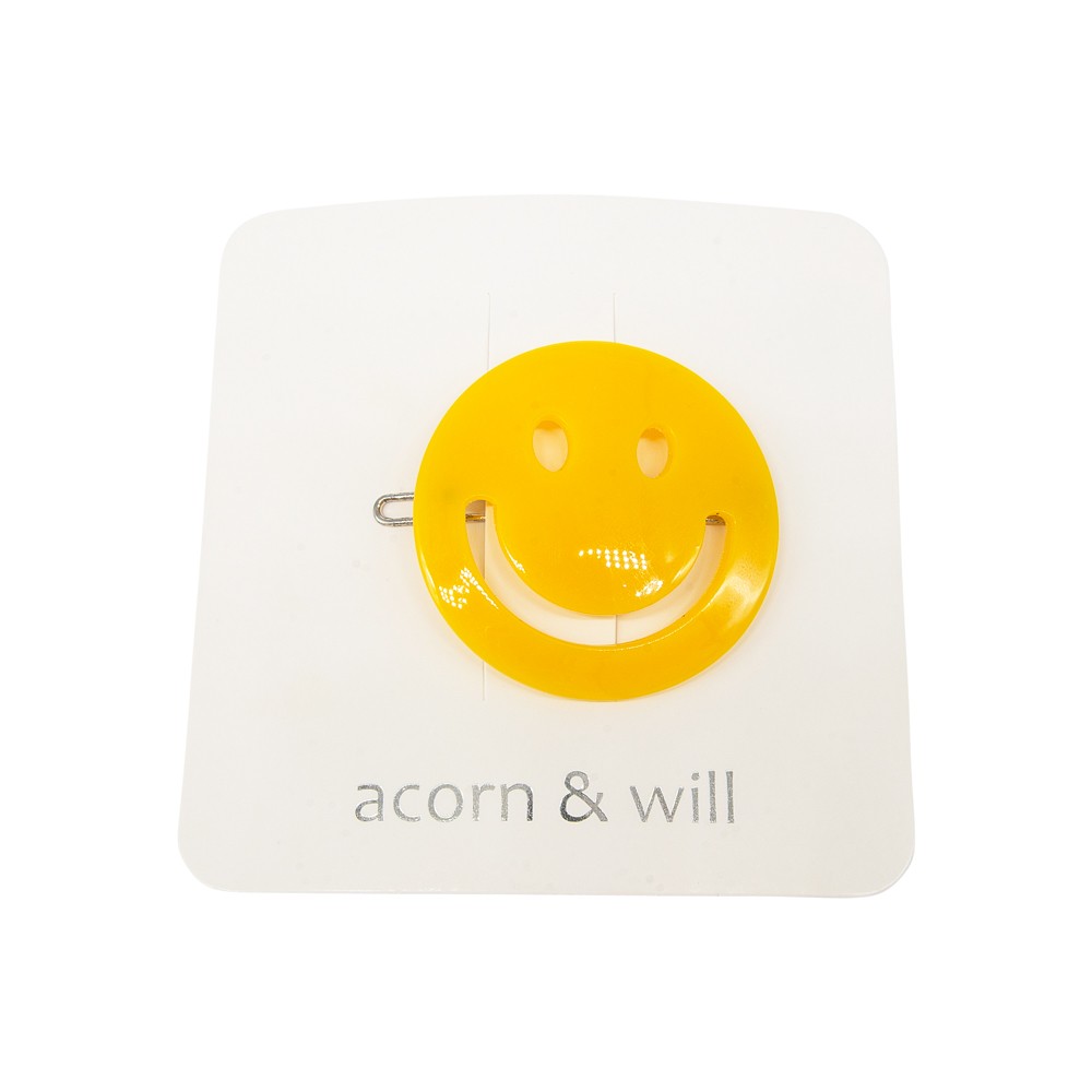 Smiley face hair clips