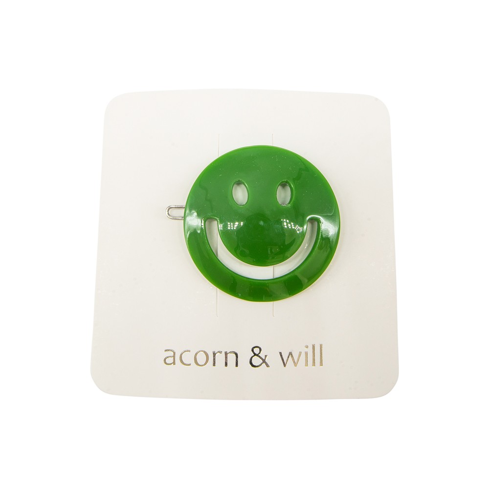 Smiley face hair clips