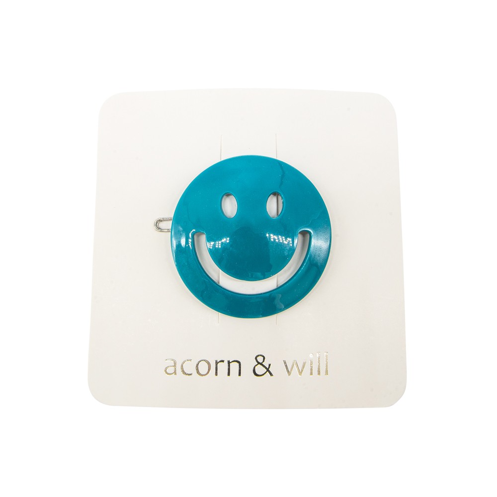 Smiley face hair clips