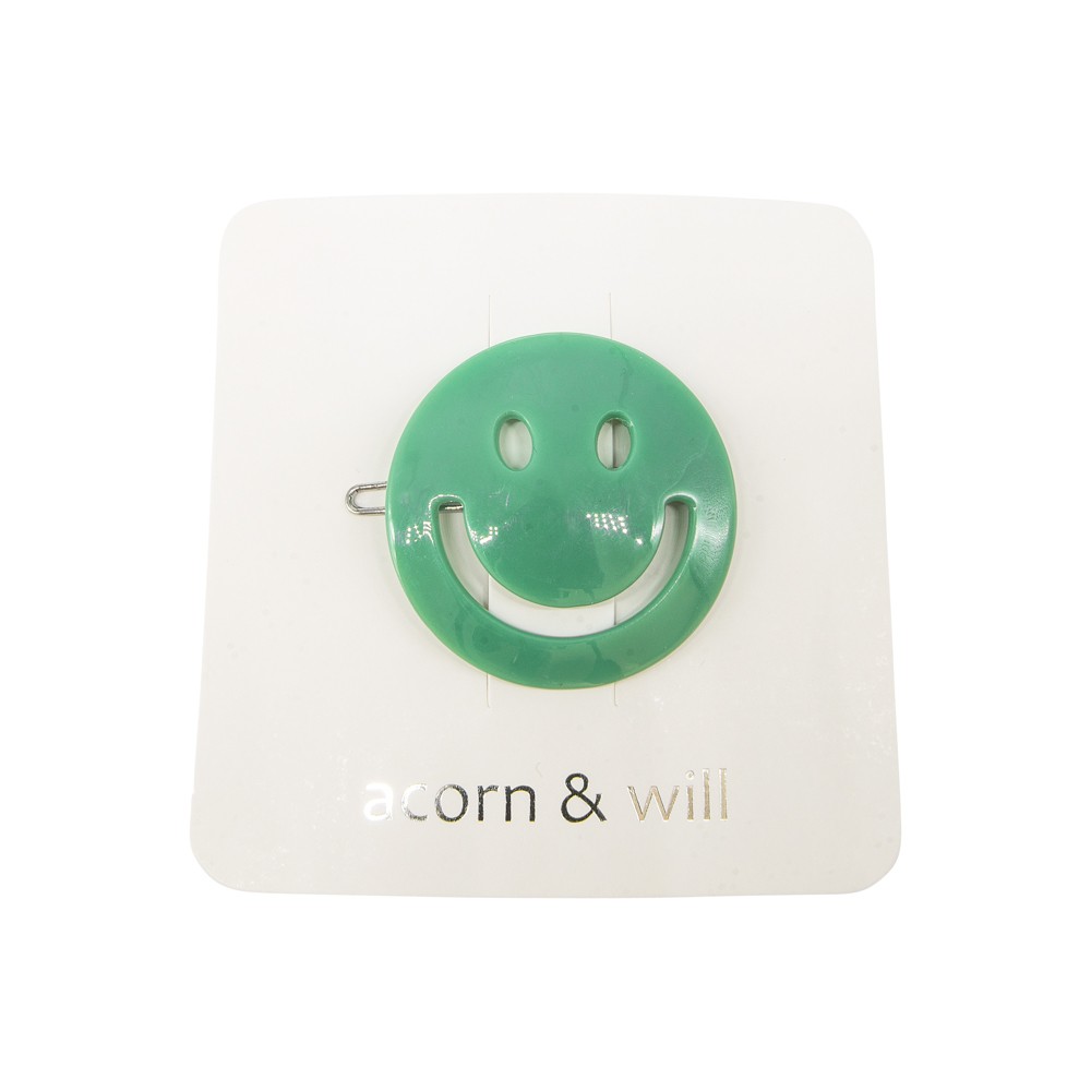 smiley face hair clips