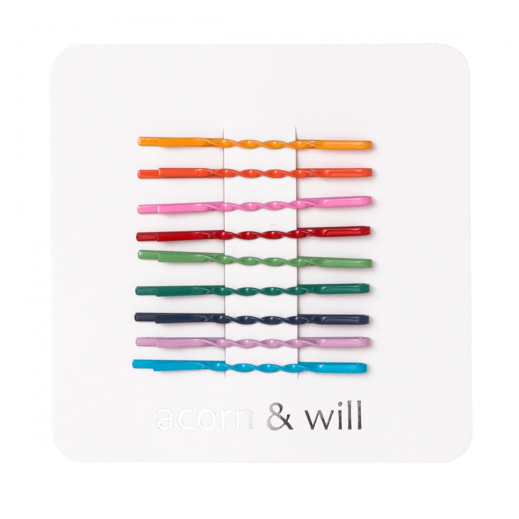 Set of twist bobby pins